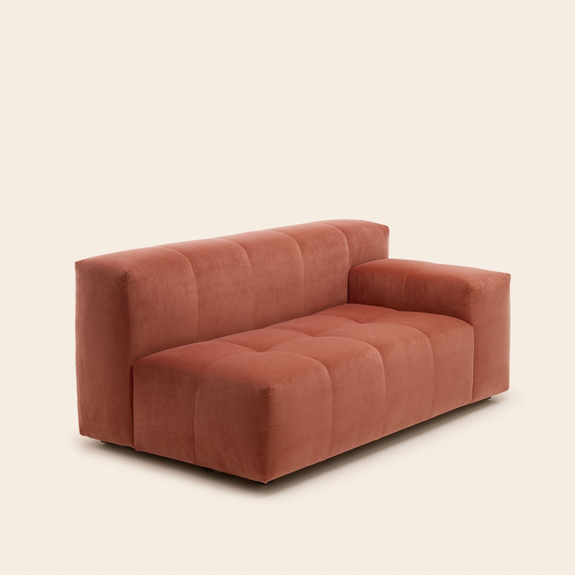 Canapé modulable accoudoir D UBERTO opal orange corail