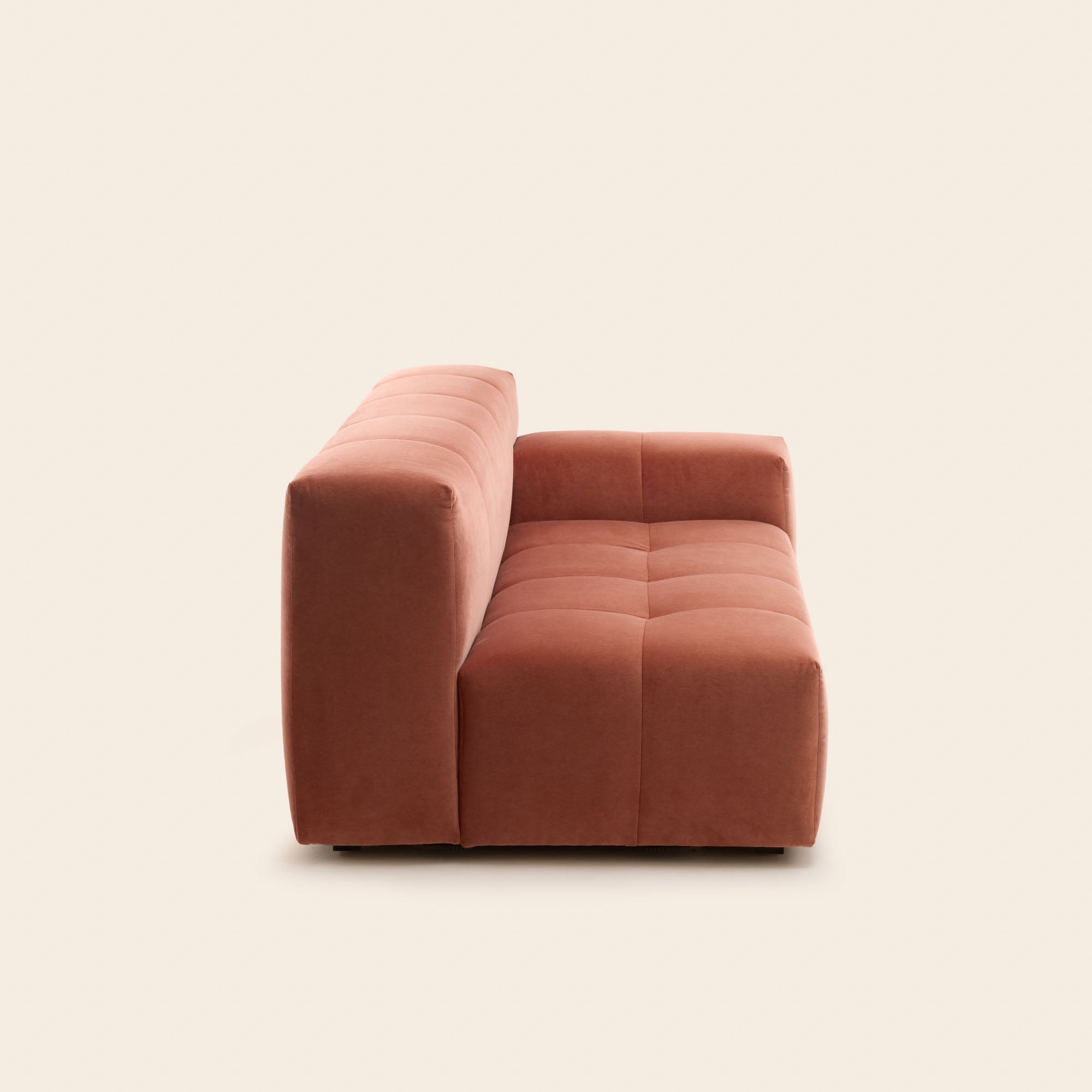 Canapé modulable accoudoir D UBERTO opal orange corail