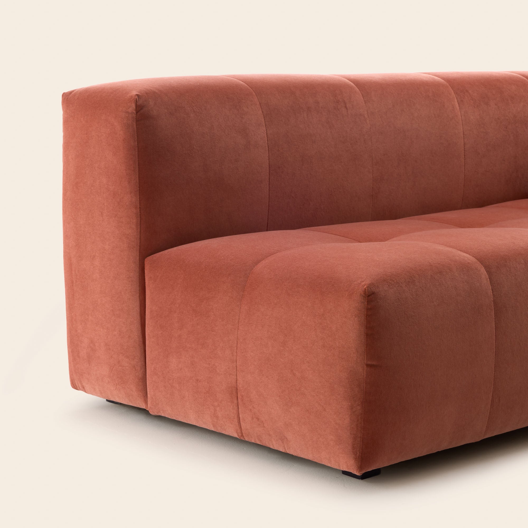 Canapé modulable accoudoir D UBERTO opal orange corail