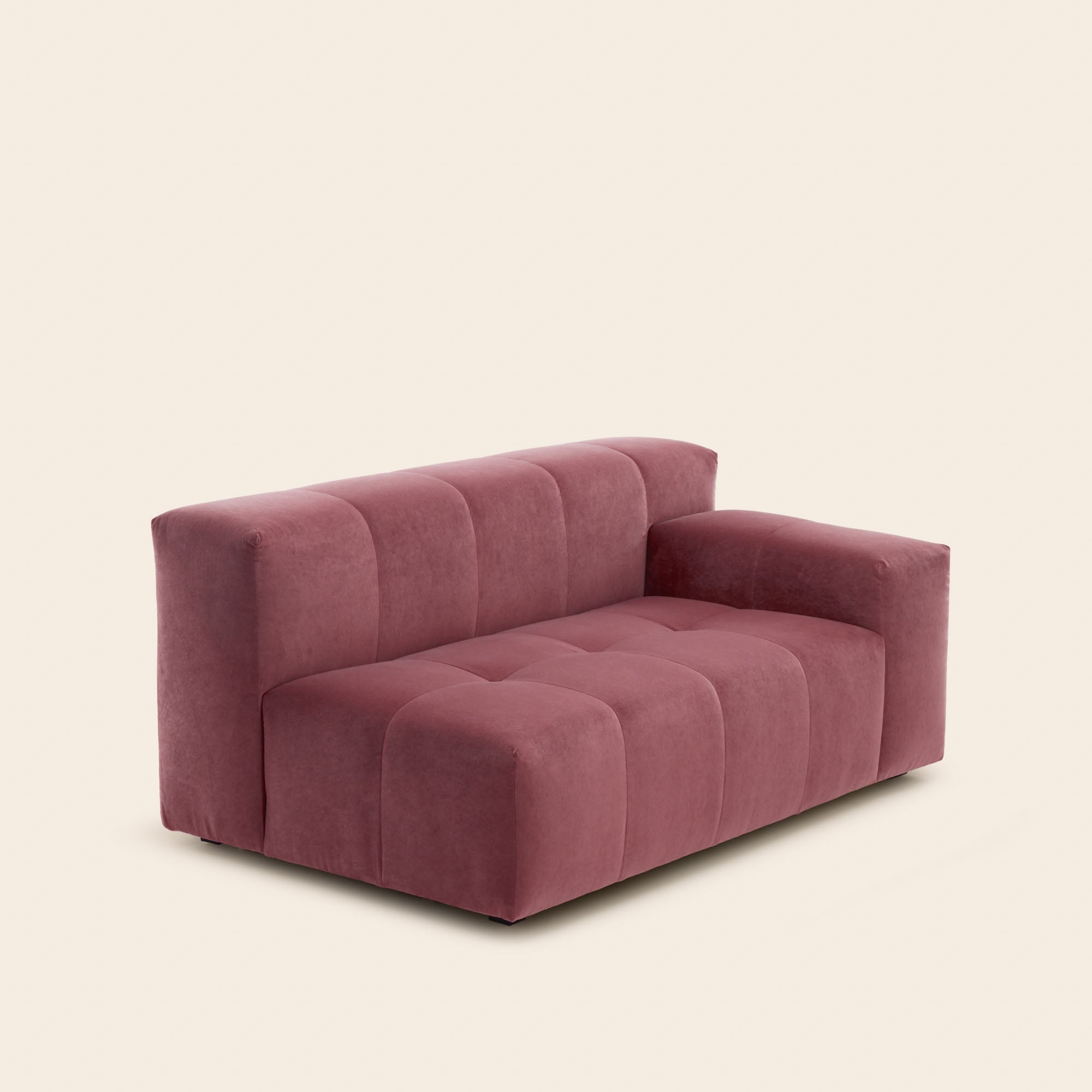 Canapé modulable accoudoir D UBERTO opal aubergine douce