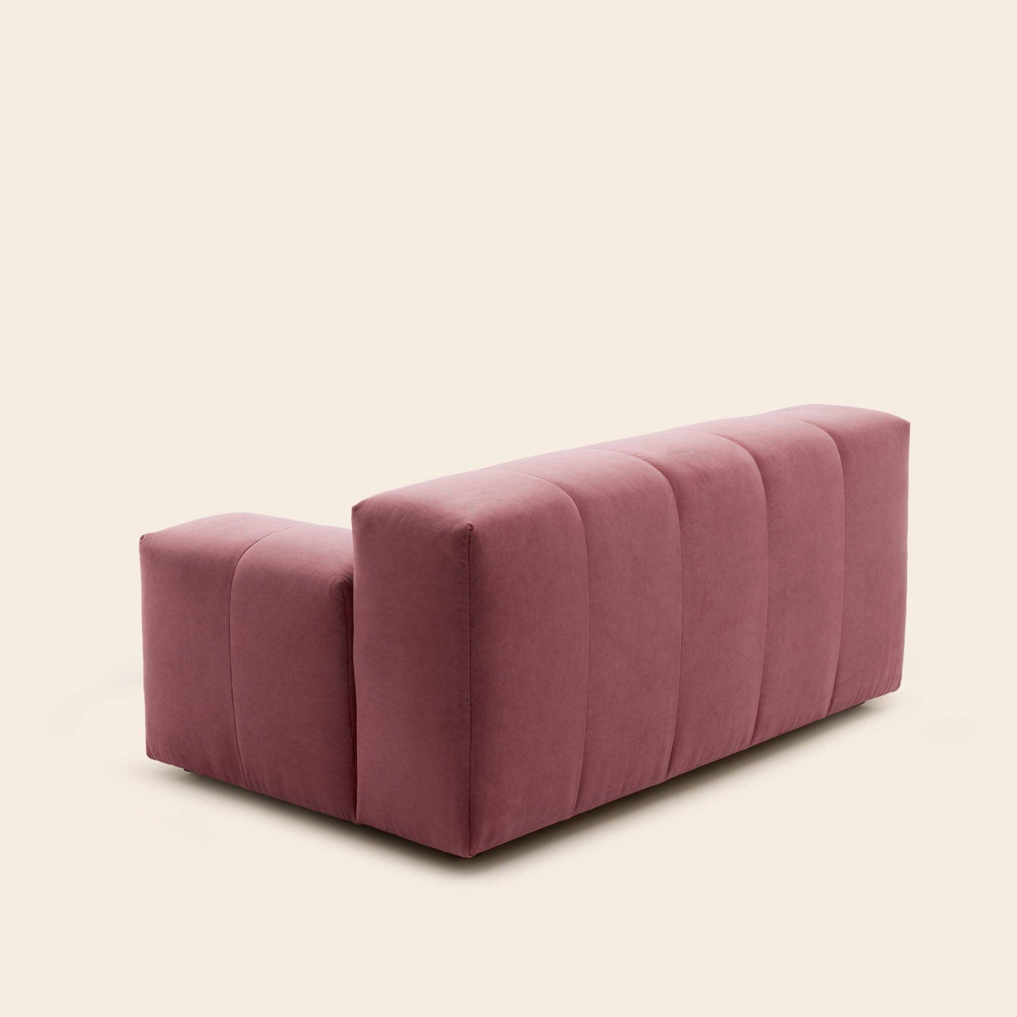 Canapé modulable accoudoir D UBERTO opal aubergine douce