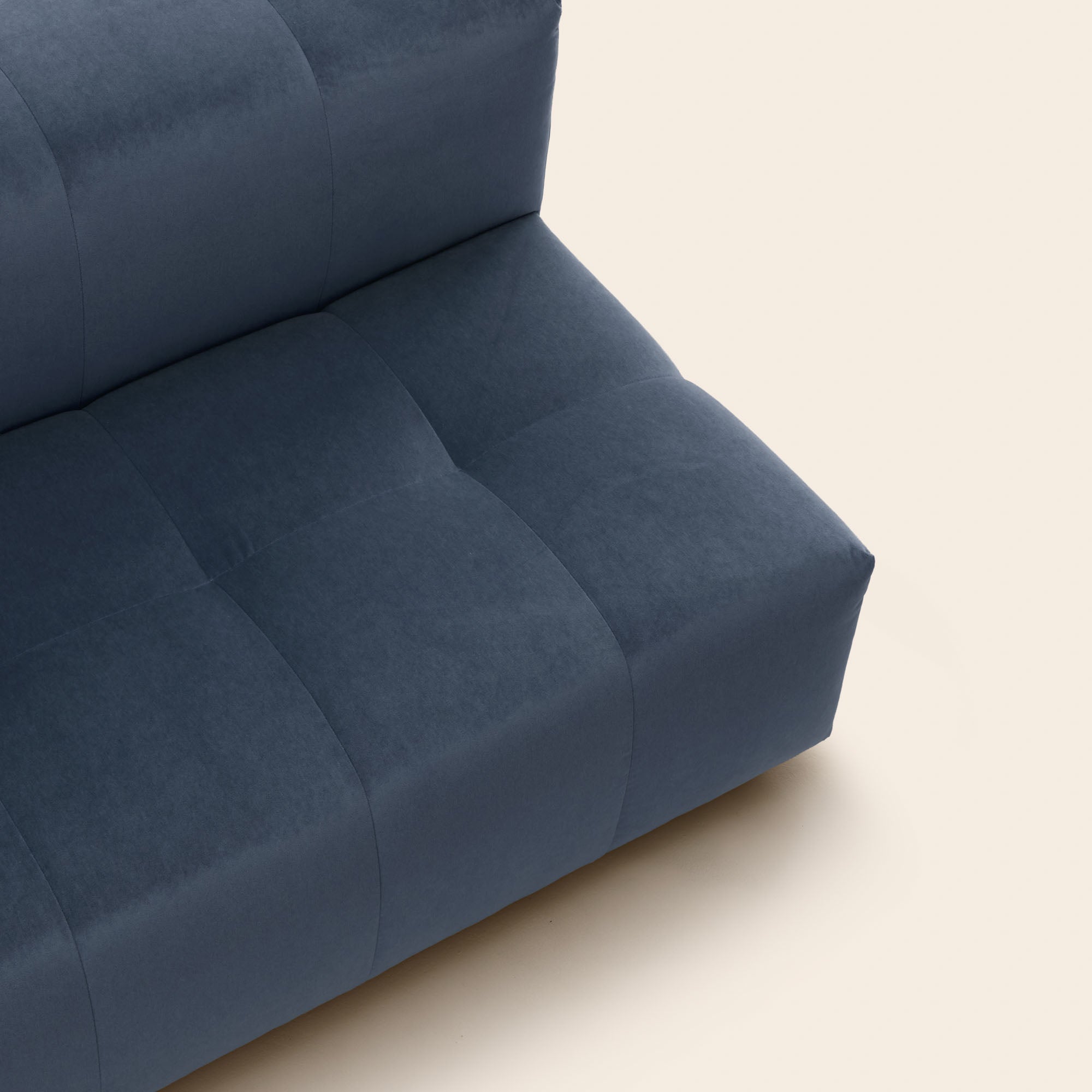 Canapé modulable accoudoir G UBERTO opal bleu de gris