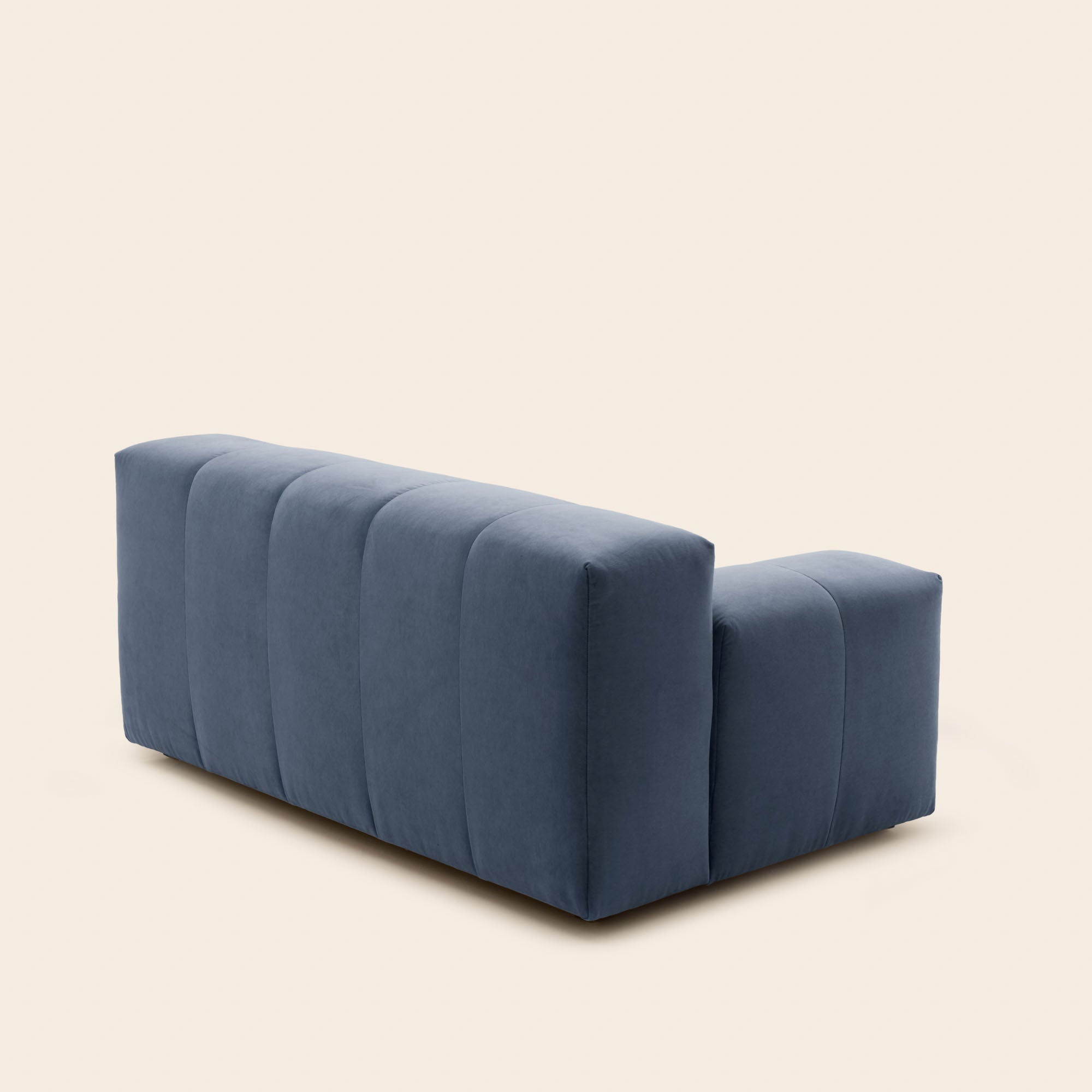 Canapé modulable accoudoir G UBERTO opal bleu de gris