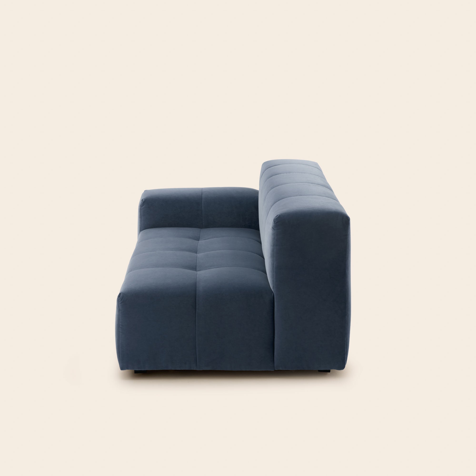 Canapé modulable accoudoir G UBERTO opal bleu de gris