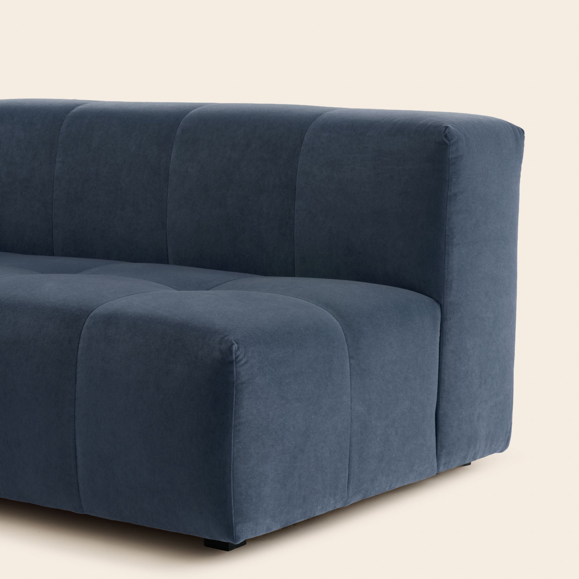 Canapé modulable accoudoir G UBERTO opal bleu de gris