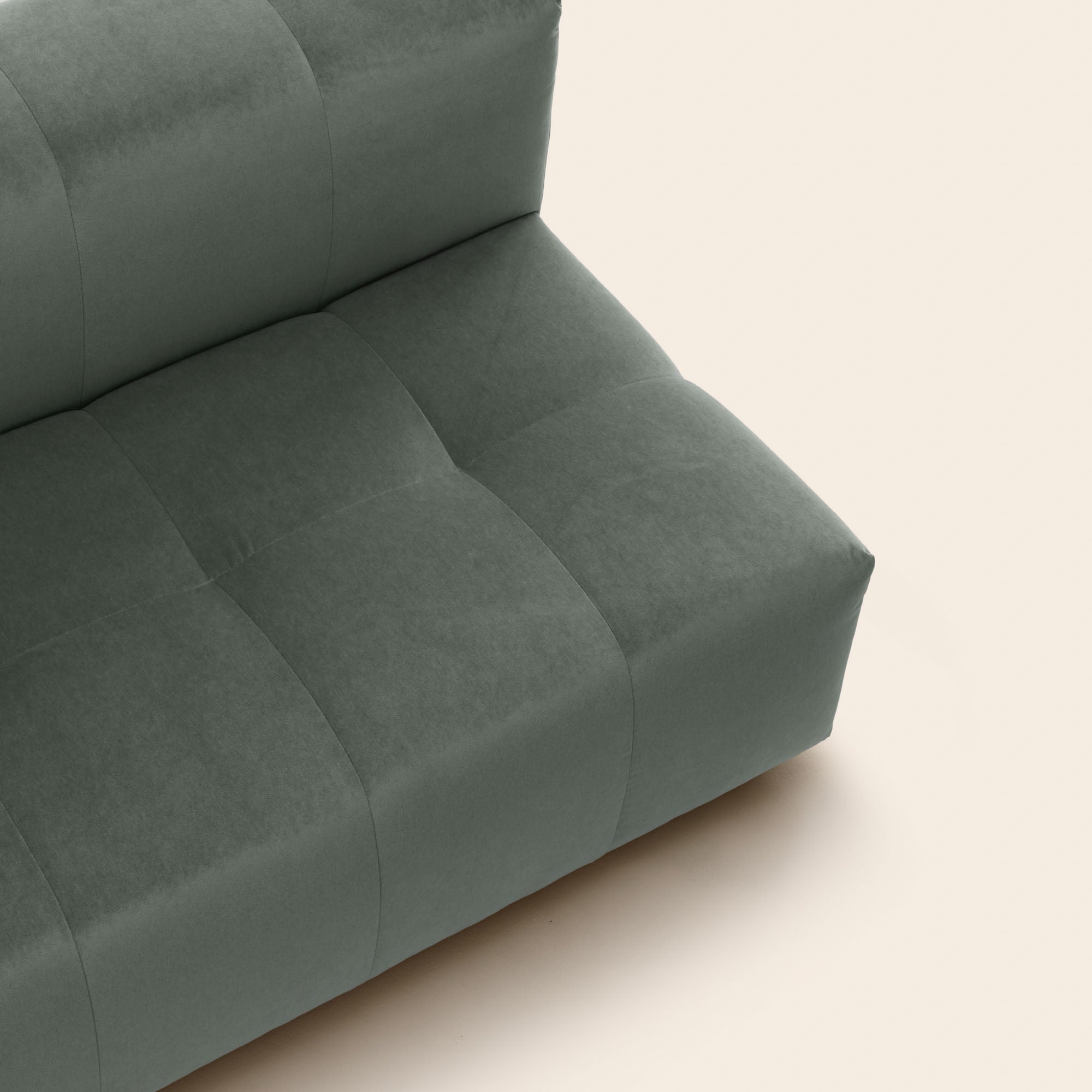 Canapé modulable accoudoir G UBERTO opal kaki grisé