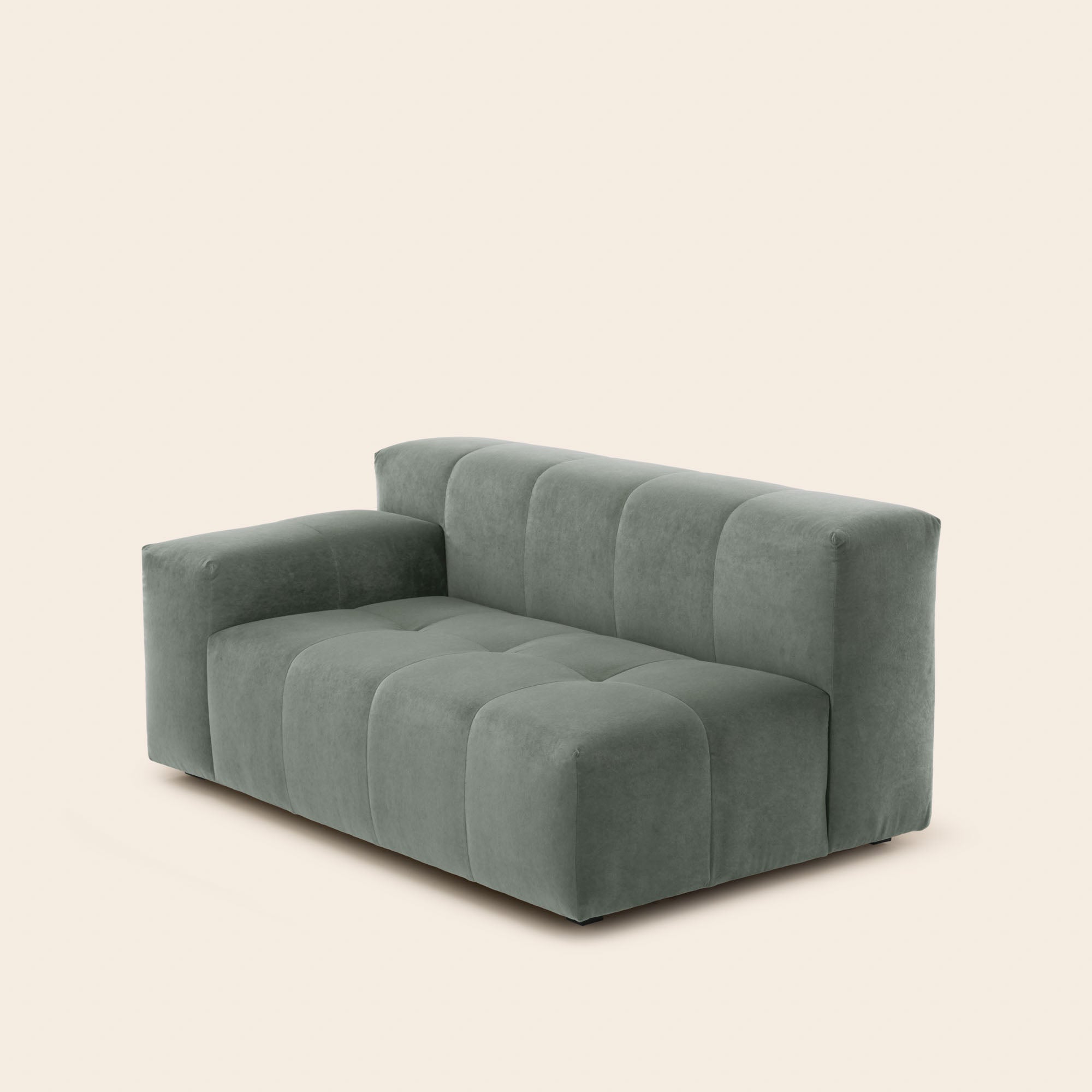 Canapé modulable accoudoir G UBERTO opal kaki grisé