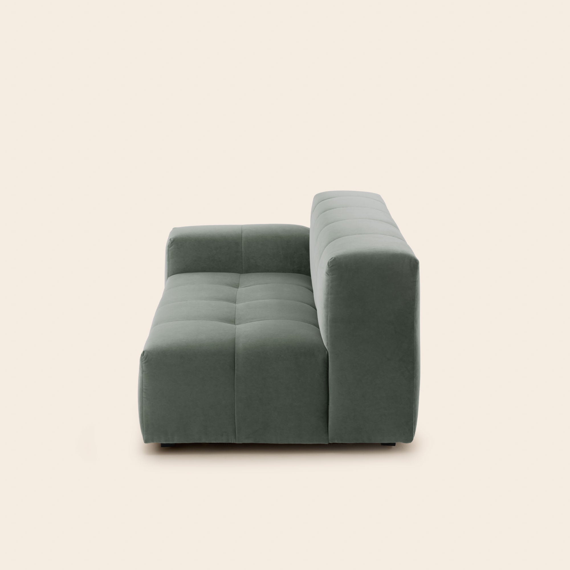 Canapé modulable accoudoir G UBERTO opal kaki grisé