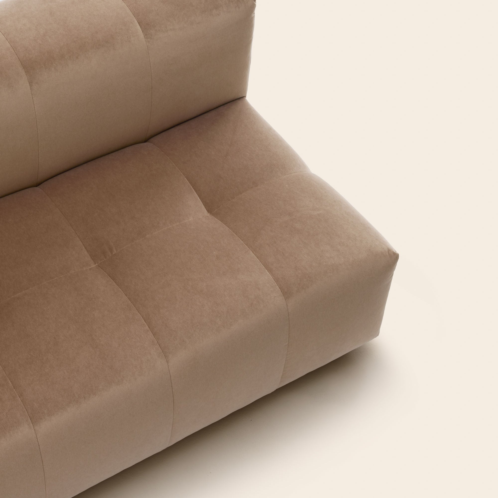 Canapé modulable accoudoir G UBERTO opal beige chaud