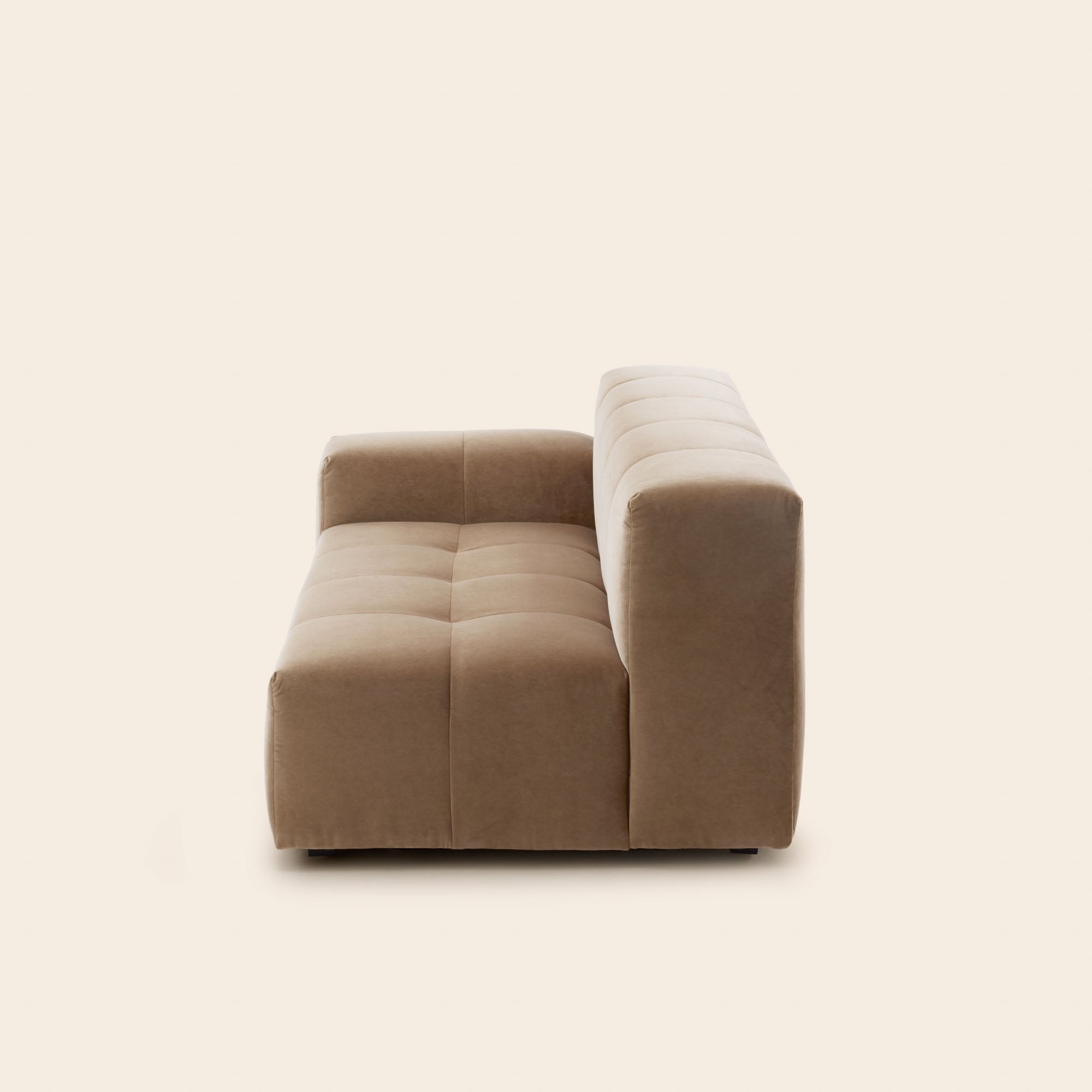 Canapé modulable accoudoir G UBERTO opal beige chaud