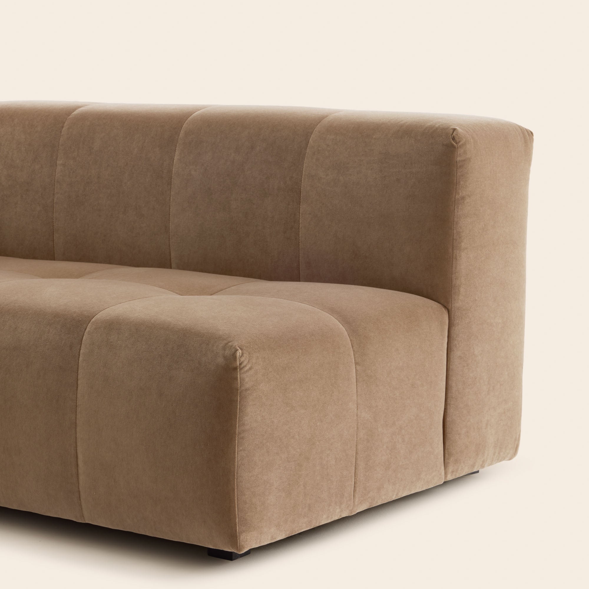 Canapé modulable accoudoir G UBERTO opal beige chaud