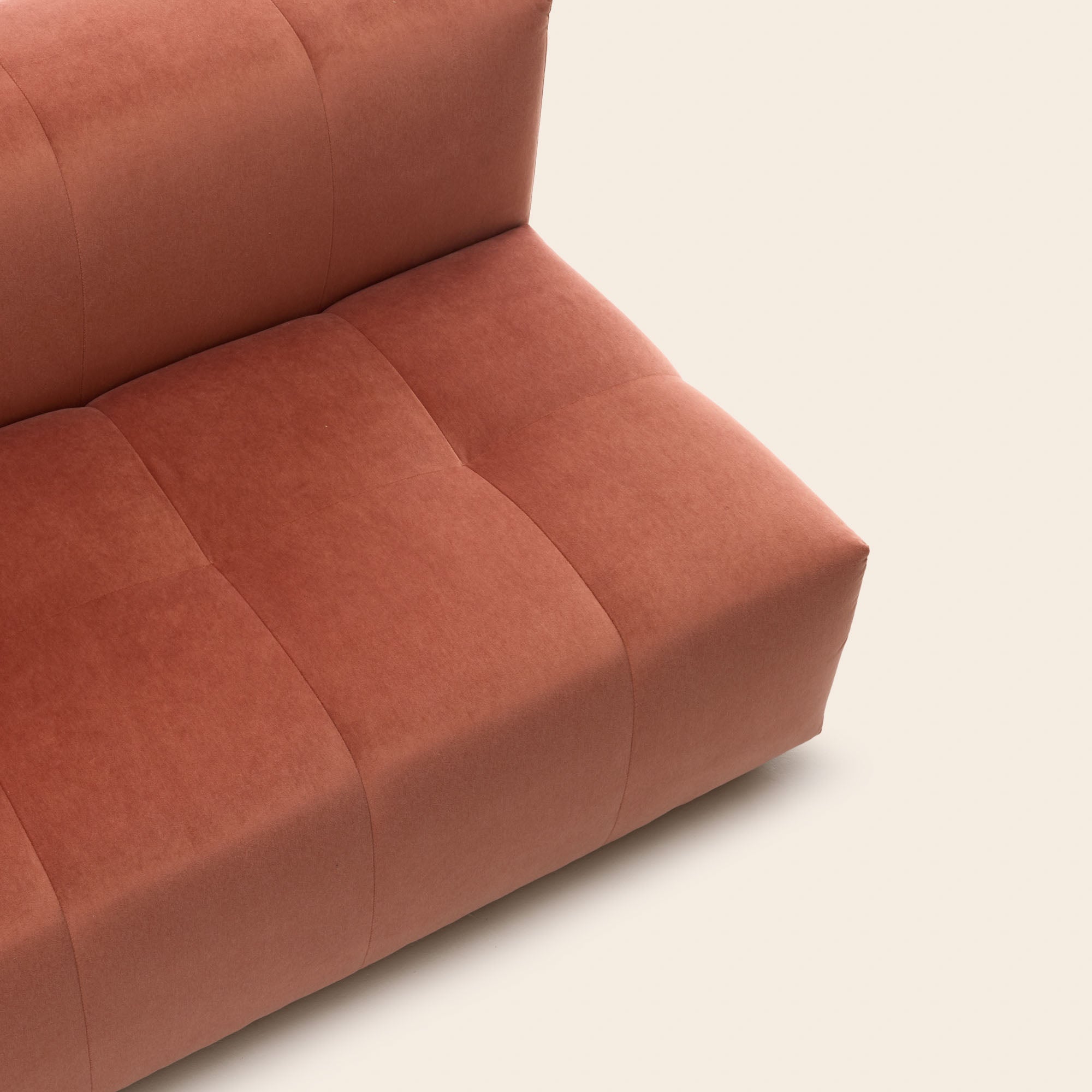 Canapé modulable accoudoir G UBERTO opal orange corail