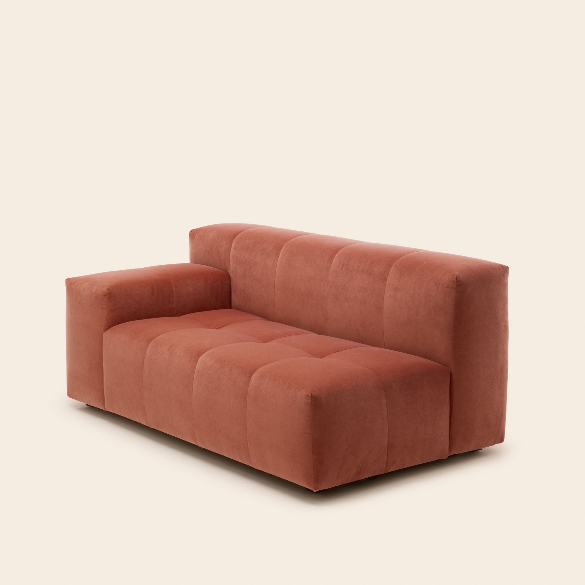 Canapé modulable accoudoir G UBERTO opal orange corail