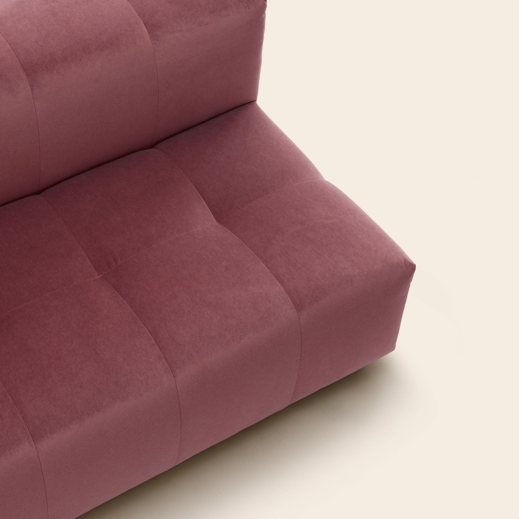 Canapé modulable accoudoir G UBERTO opal aubergine douce