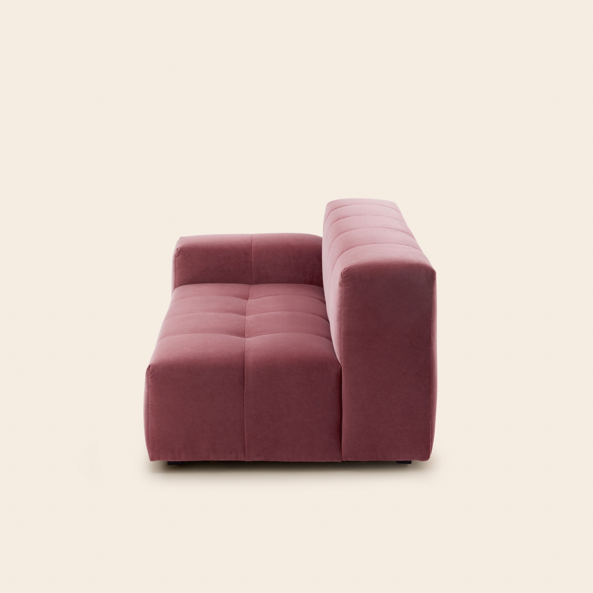 Canapé modulable accoudoir G UBERTO opal aubergine douce