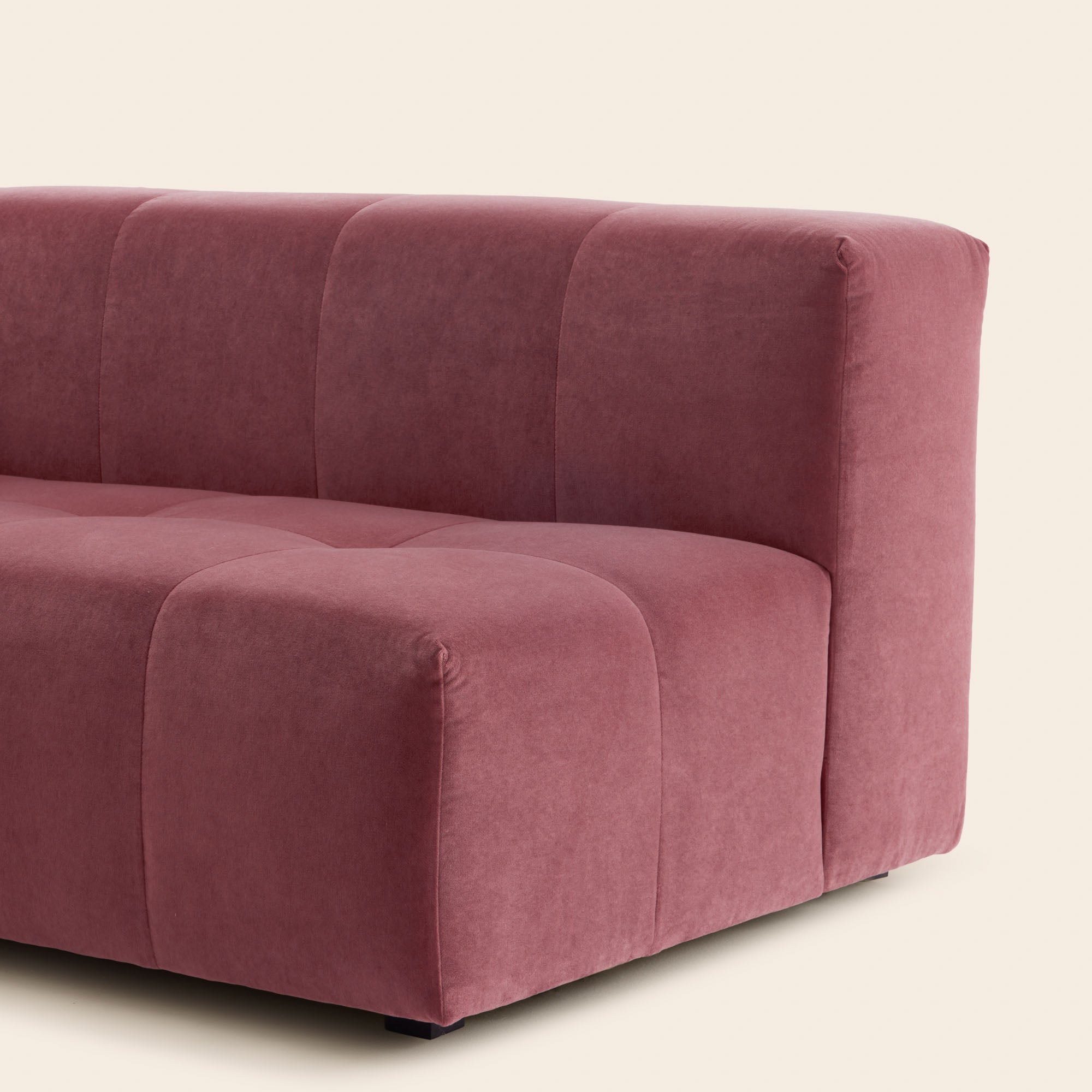 Canapé modulable accoudoir G UBERTO opal aubergine douce