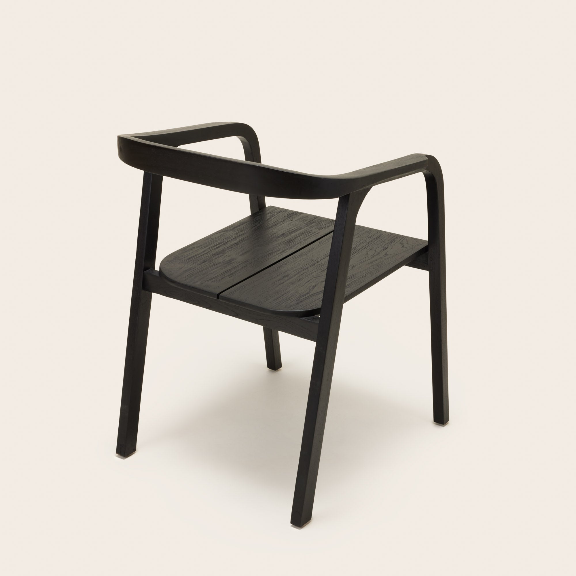 Chaise ALIXA teck recyclé et noir