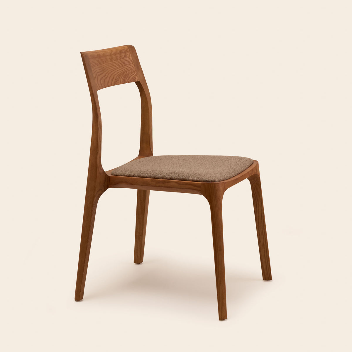 Chaise HARIELLE bois et taupe chiné