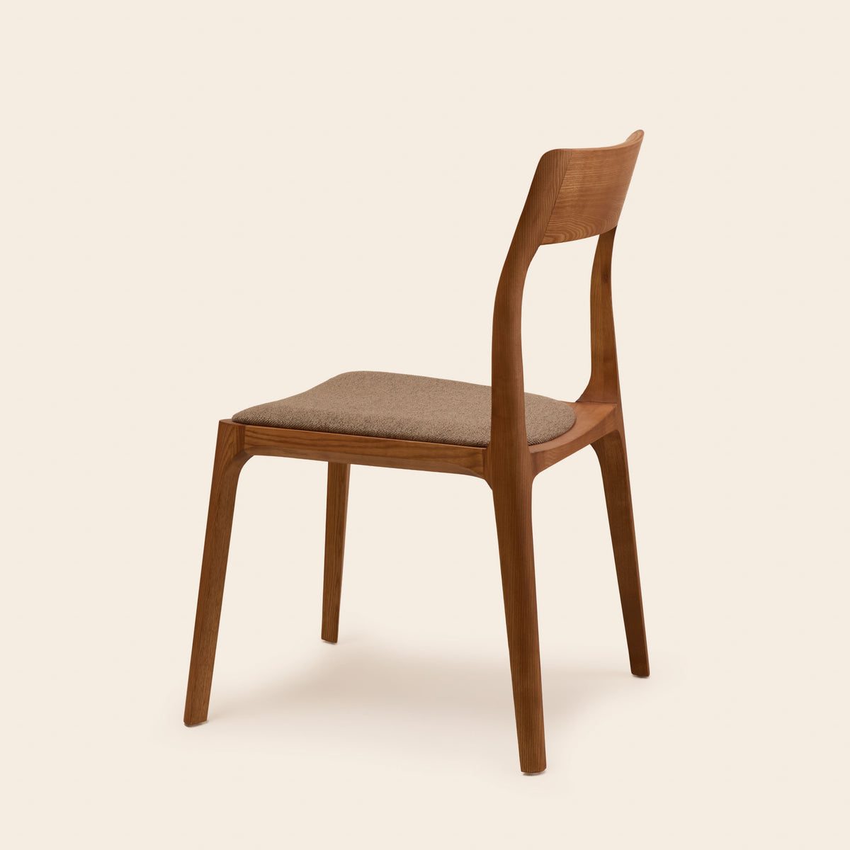 Chaise HARIELLE bois et taupe chiné