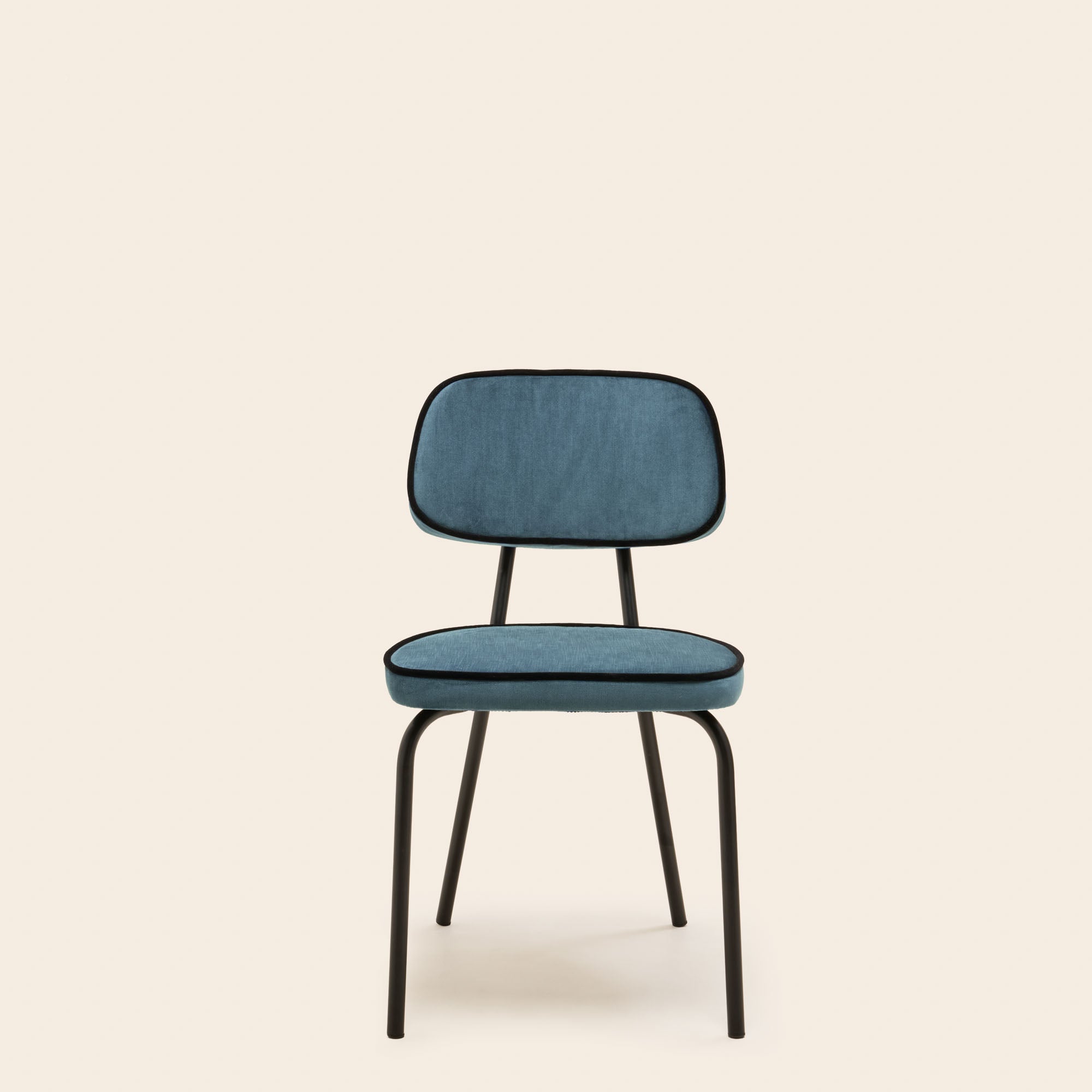 Chaise YSABEAU dalila bleu de gris et noir