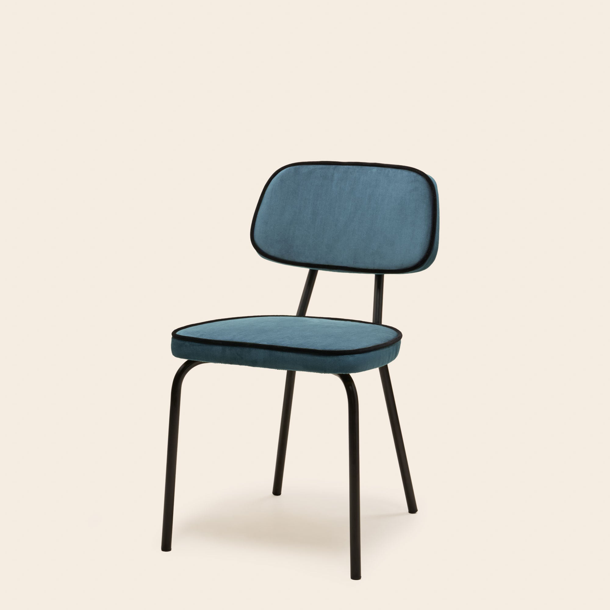 Chaise YSABEAU dalila bleu de gris et noir