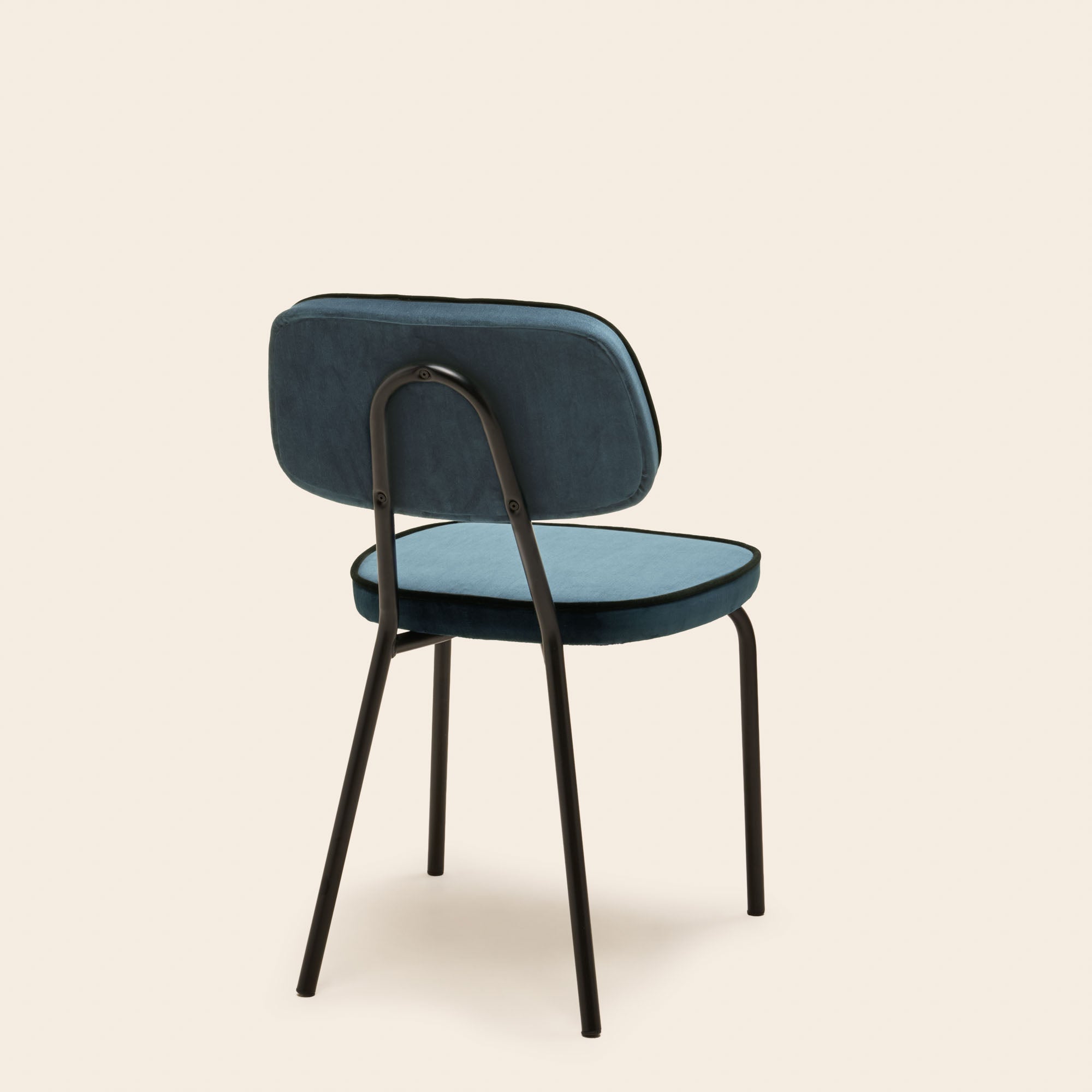 Chaise YSABEAU dalila bleu de gris et noir