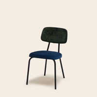 Chaise YSABEAU bleu nuit et vert olive