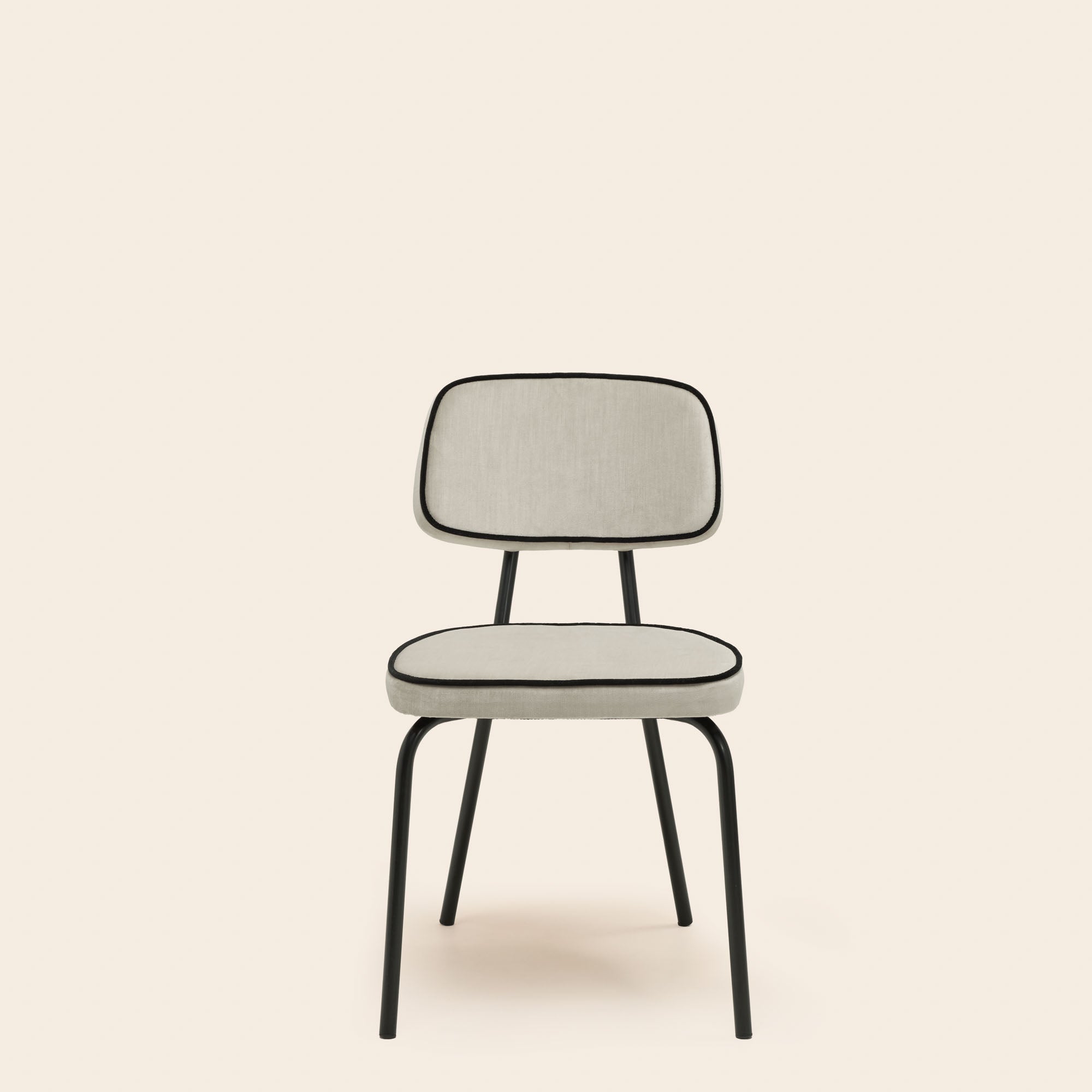 Chaise YSABEAU dalila gris perle et noir