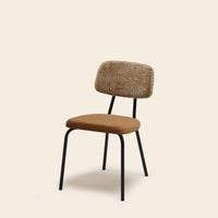 Chaise YSABEAU ecru et moutarde doré