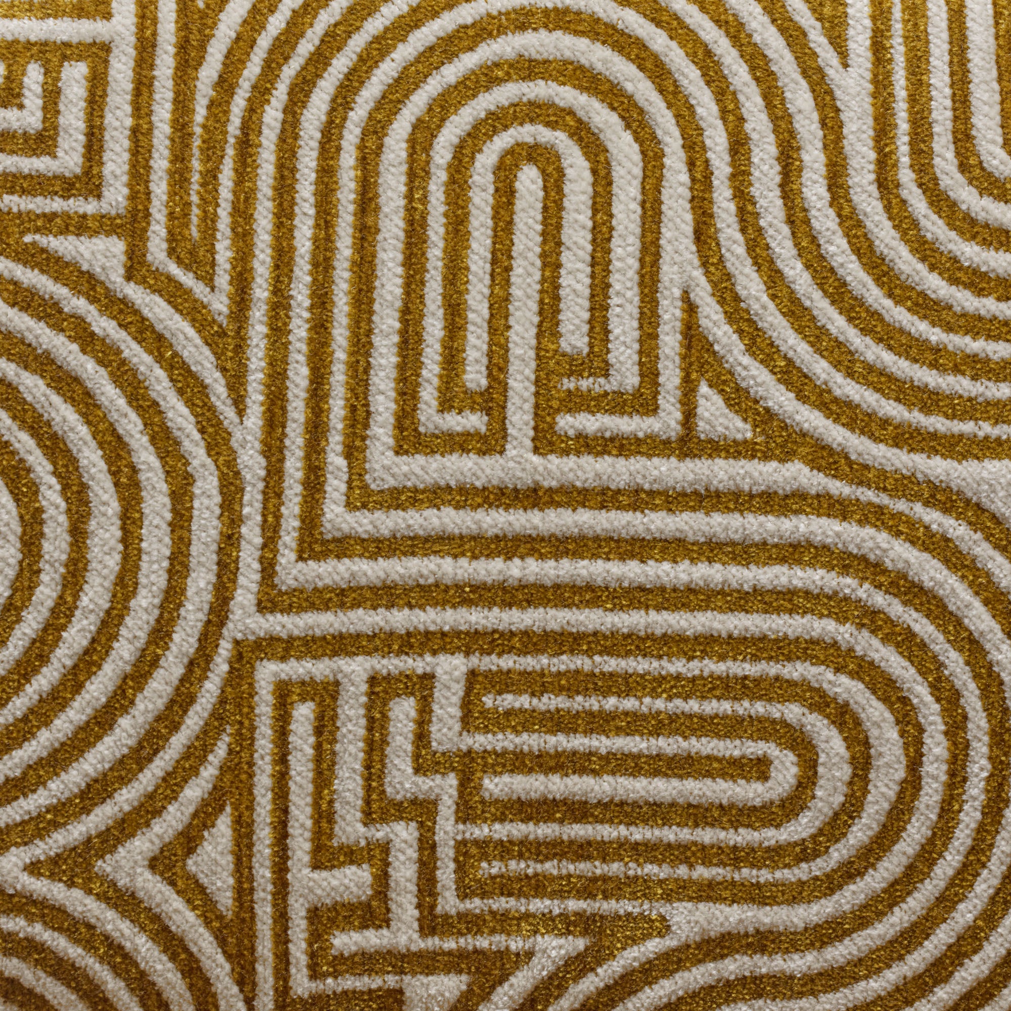 Chaise YSABEAU ecru et moutarde doré