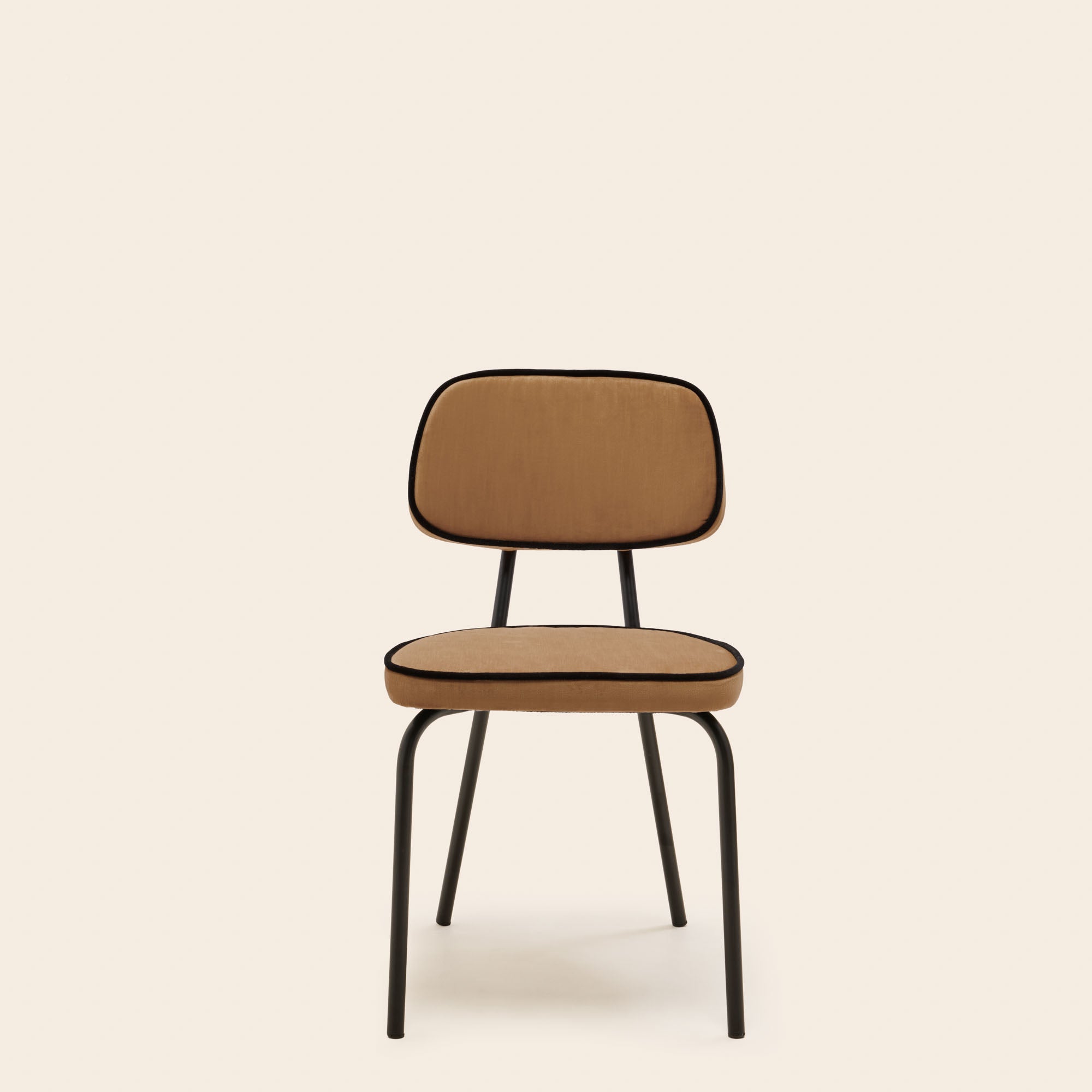 Chaise YSABEAU dalila camel doré et noir