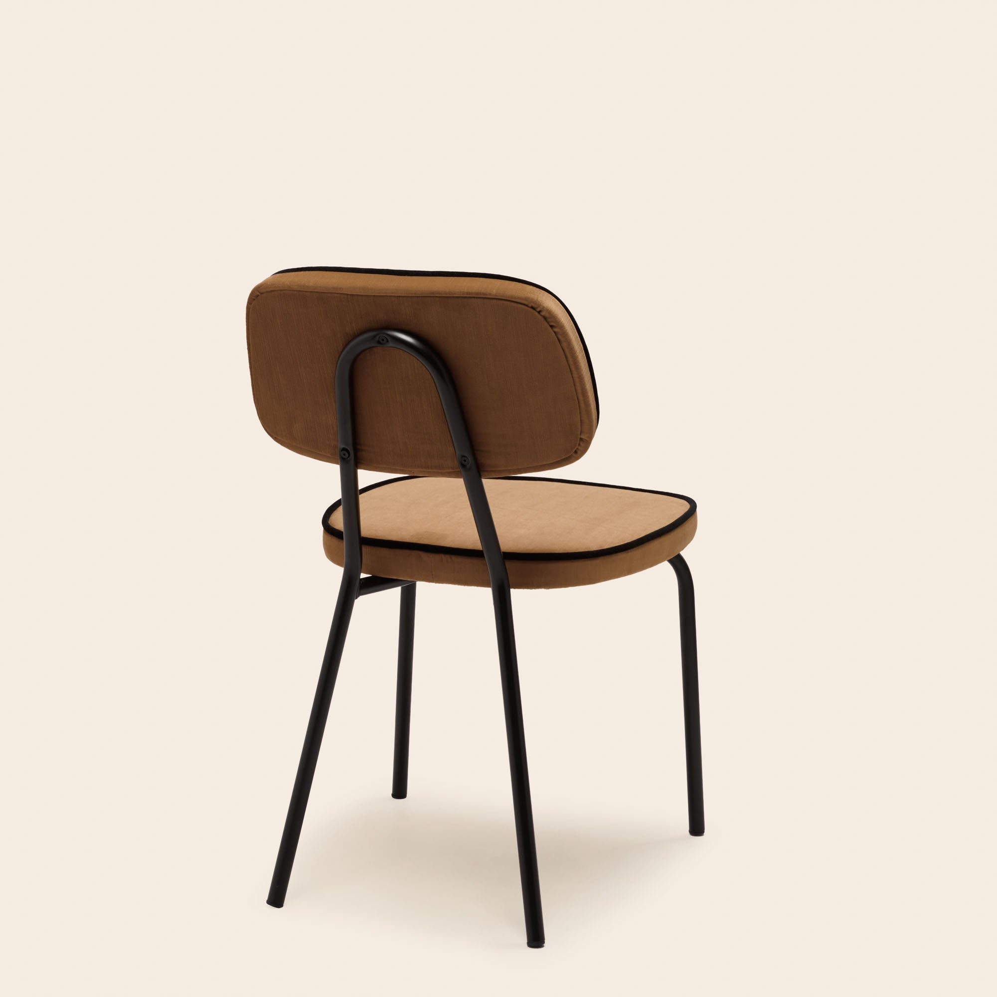 Chaise YSABEAU dalila camel doré et noir