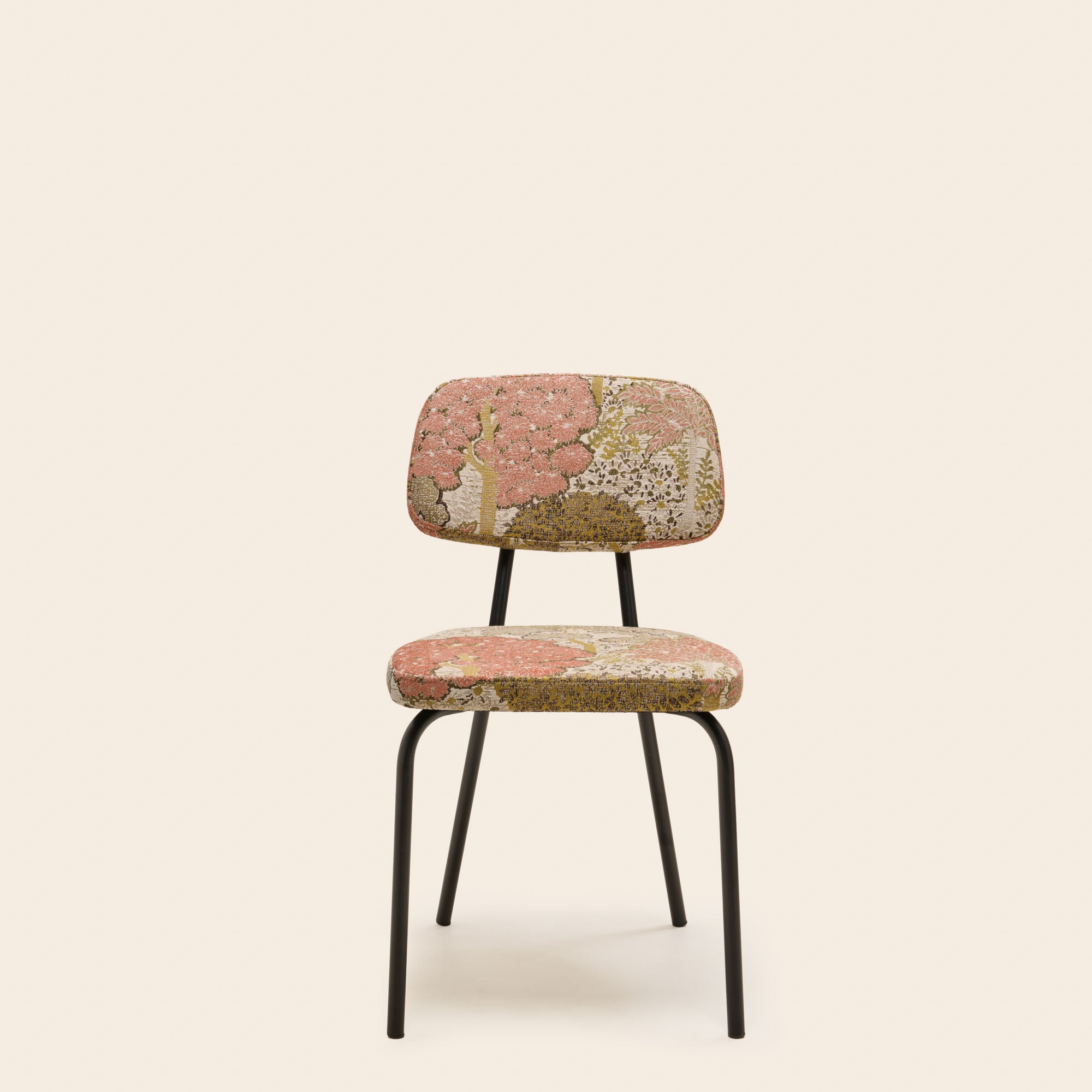 Chaise YSABEAU alisia naturel et rose orangé