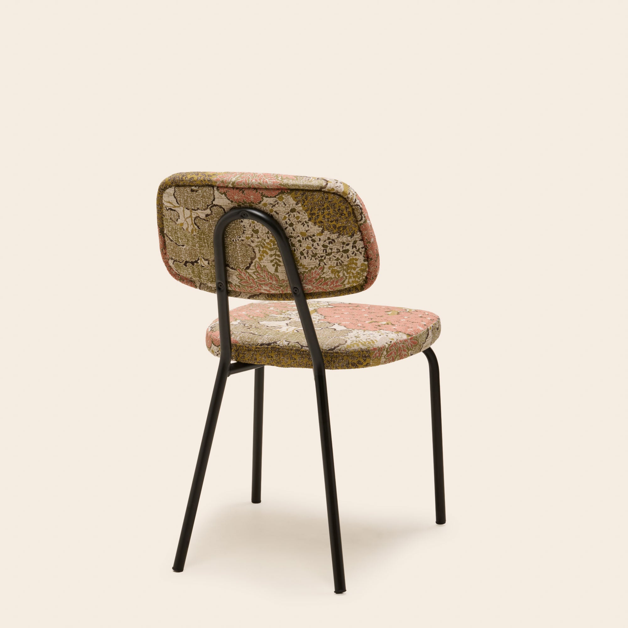 Chaise YSABEAU alisia naturel et rose orangé