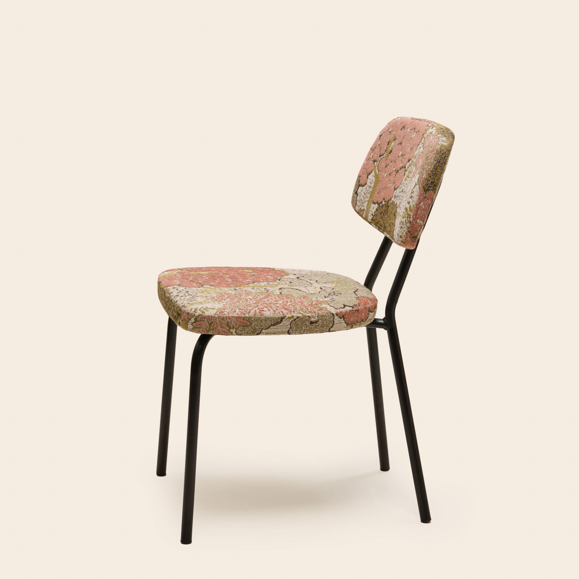 Chaise YSABEAU alisia naturel et rose orangé