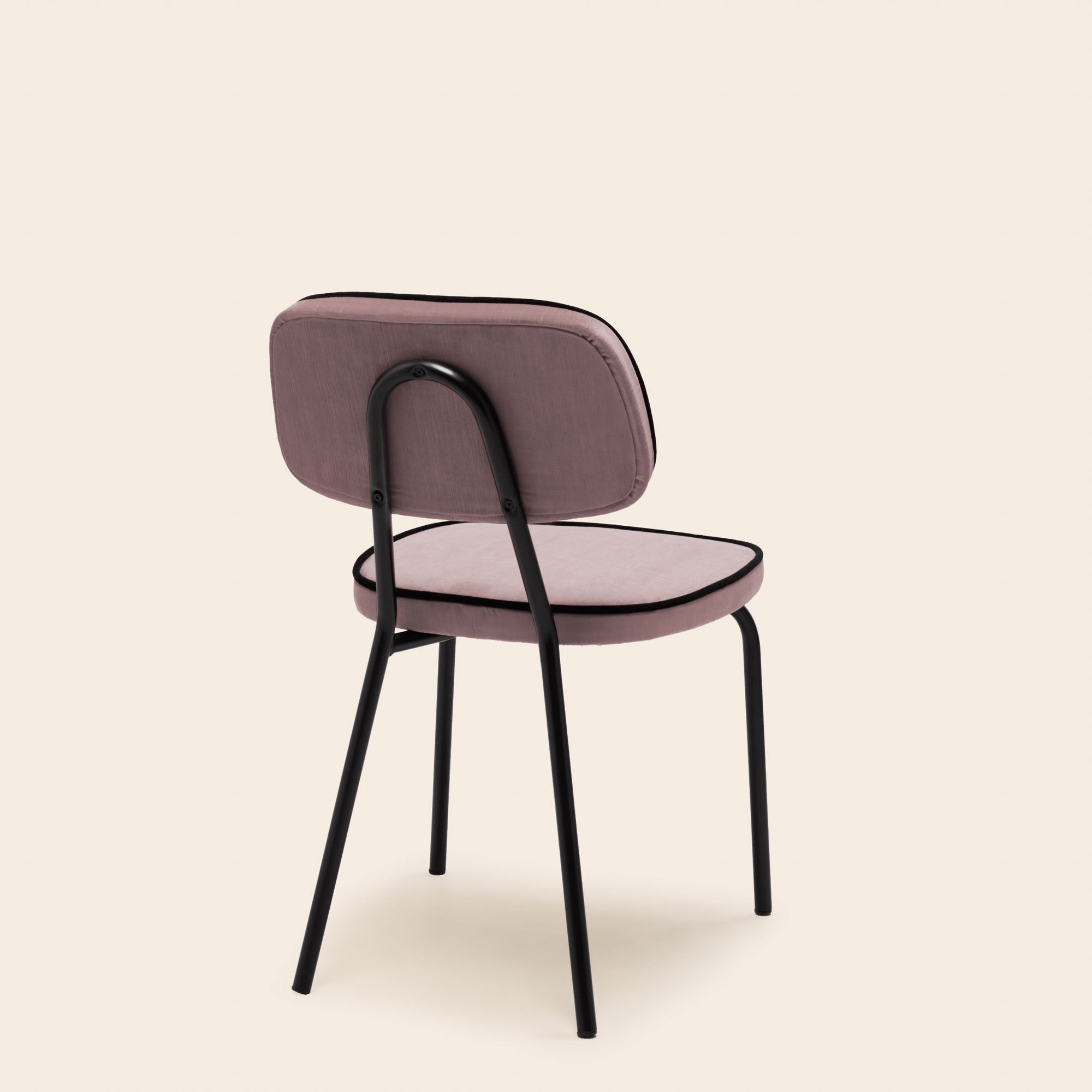 Chaise YSABEAU dalila nacre rose et noir