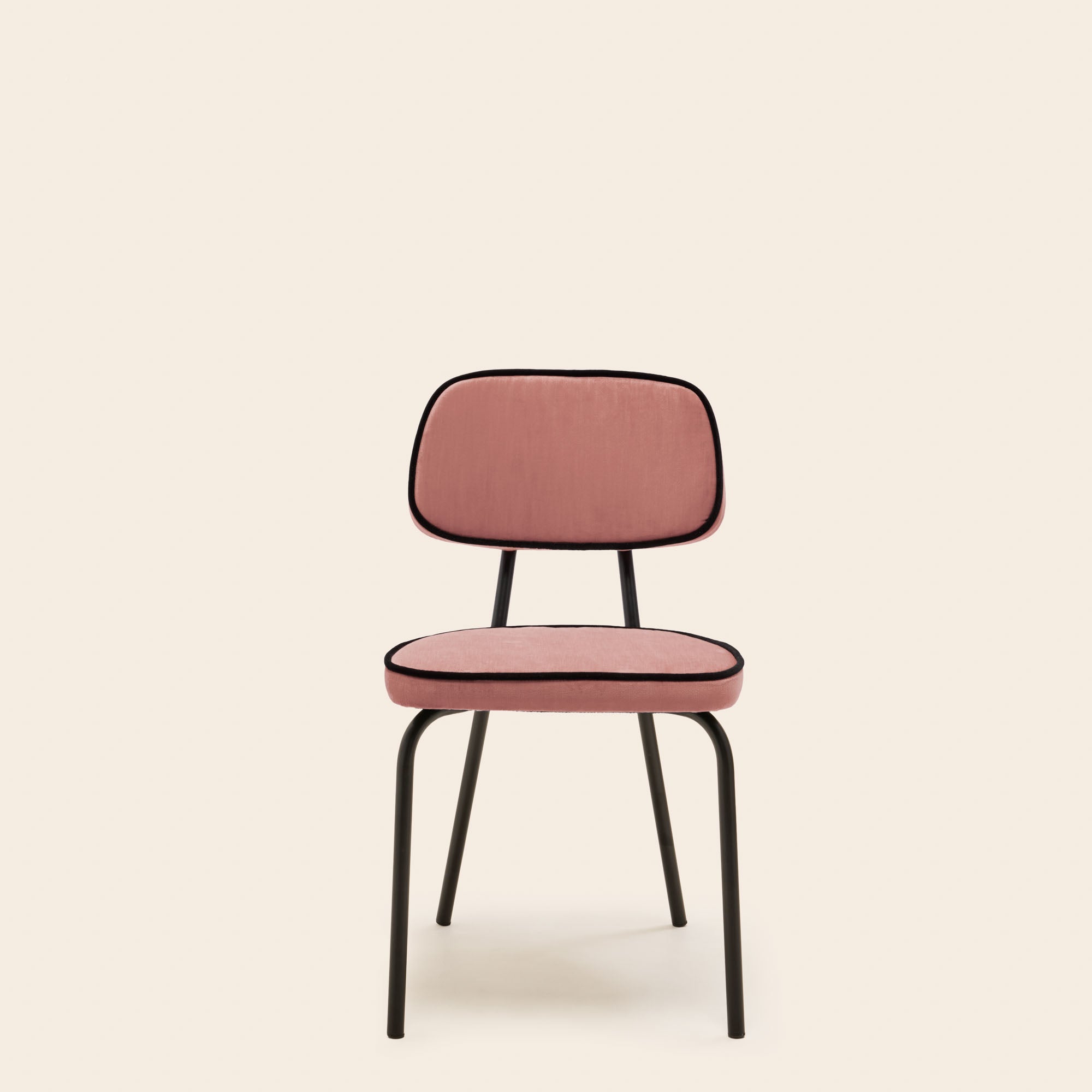 Chaise YSABEAU dalila pêche rosé et noir