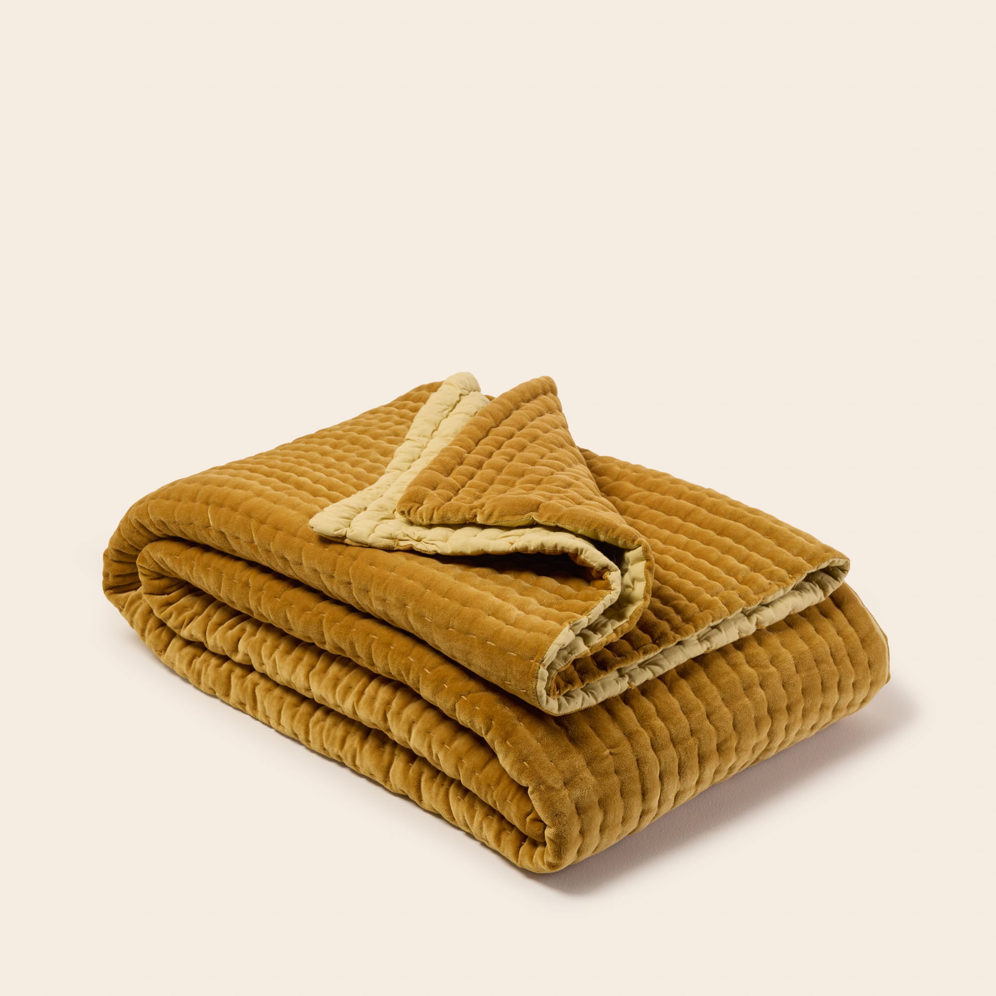 Couvre-lit matelassé AURALIE jaune camomille