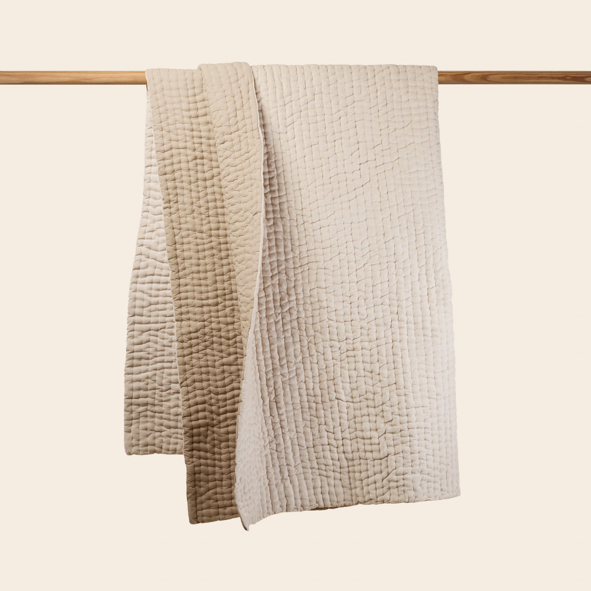 Couvre-lit matelassé AURALIE argile blanche