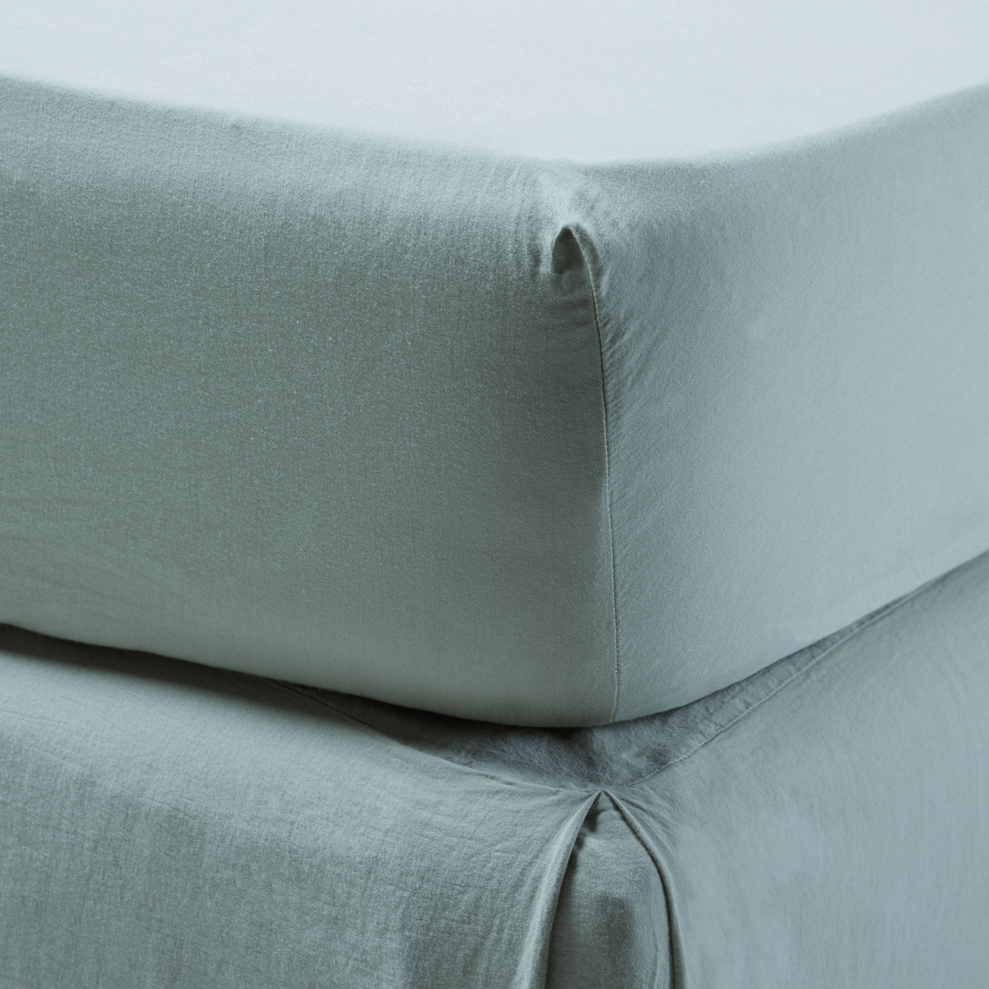 Drap Housse SATHEENE vert eucalyptus