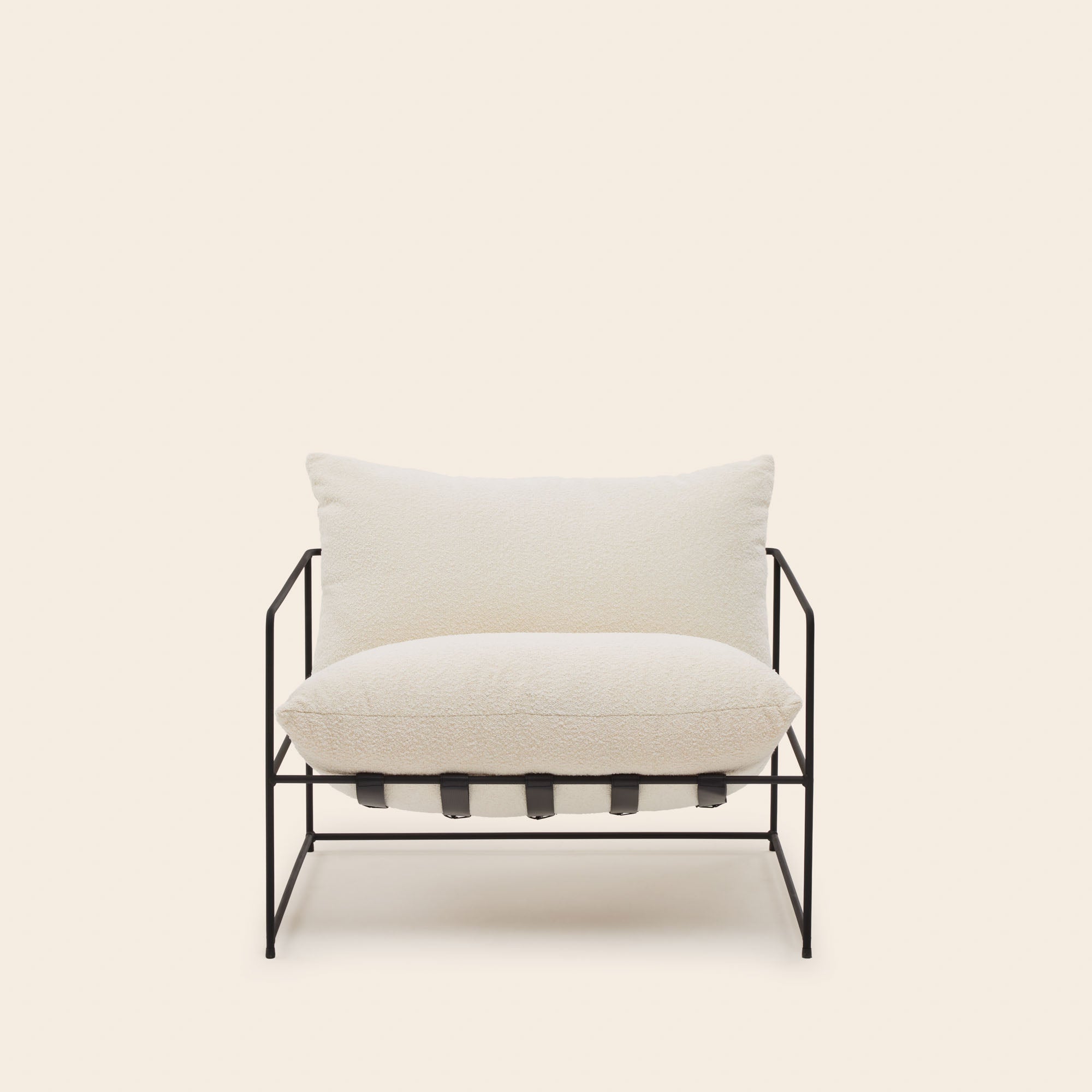 Fauteuil ALCENO sym écru bouclé
