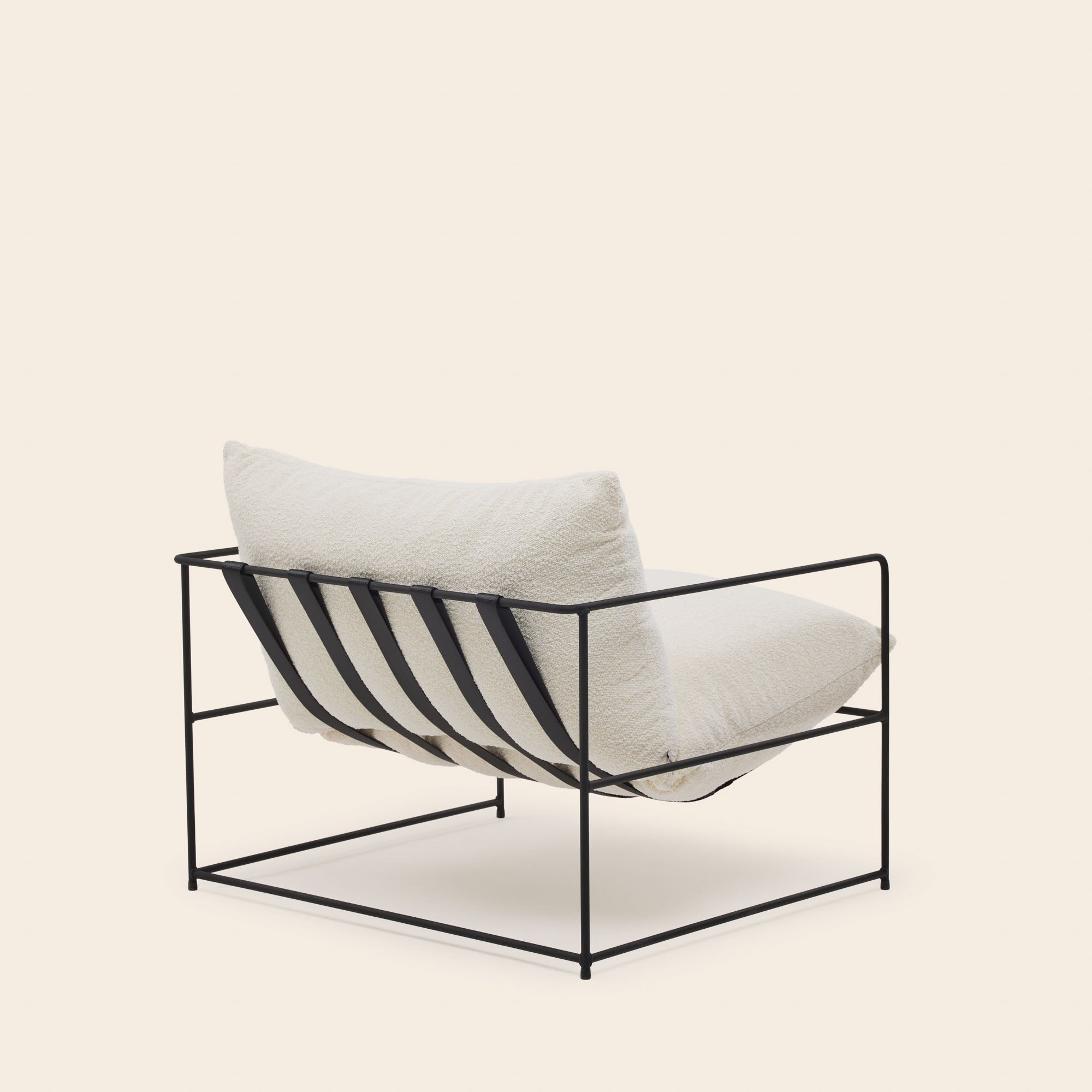Fauteuil ALCENO sym écru bouclé
