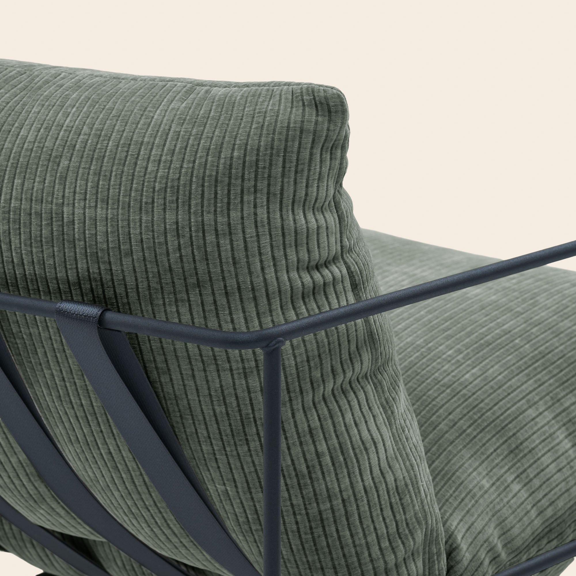 Fauteuil ALCENO racer kaki grisé