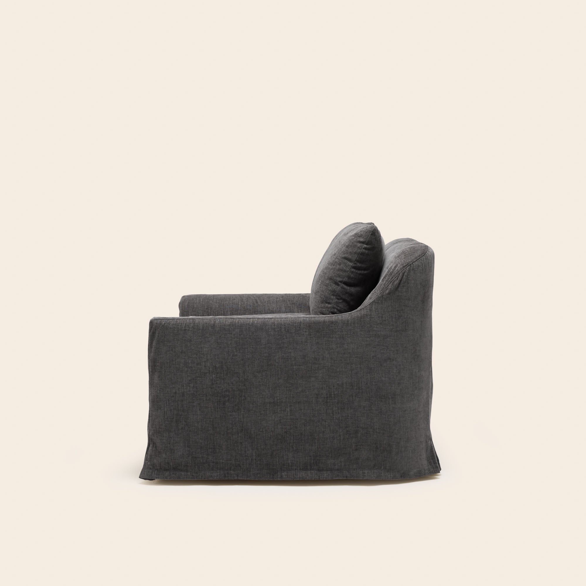 Fauteuil CLARIBEL chenille gris graphite