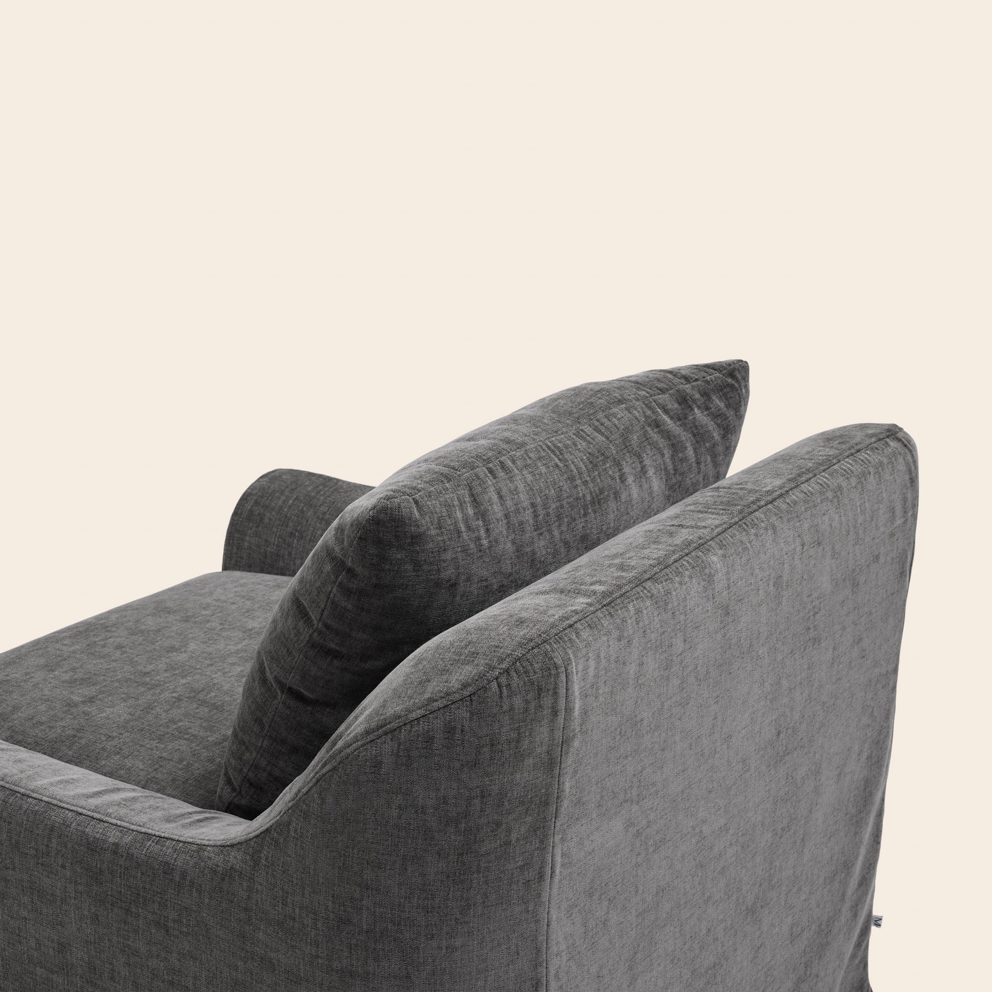 Fauteuil CLARIBEL chenille gris graphite