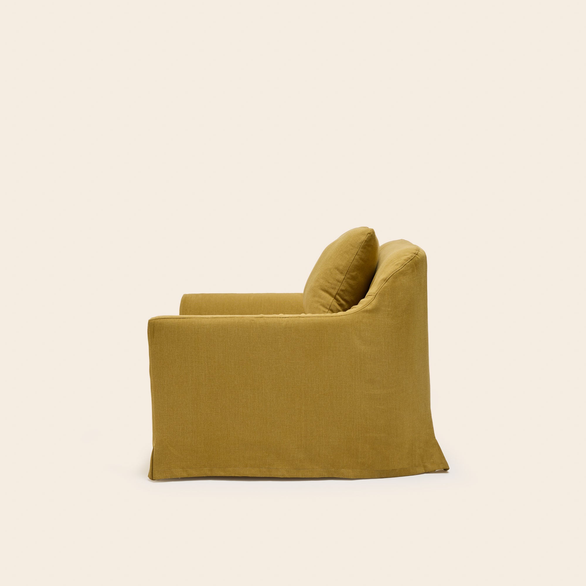 Fauteuil CLARIBEL toile curry