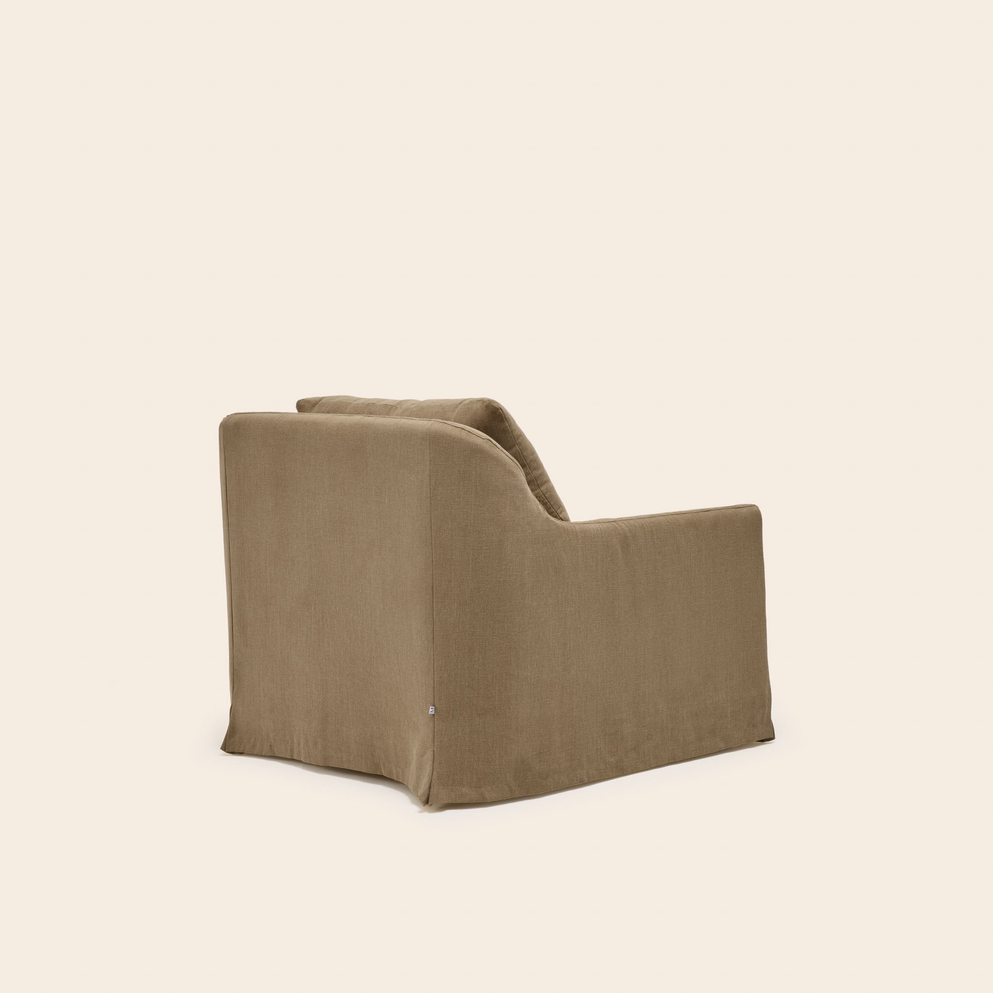 Fauteuil CLARIBEL toile brun chaud