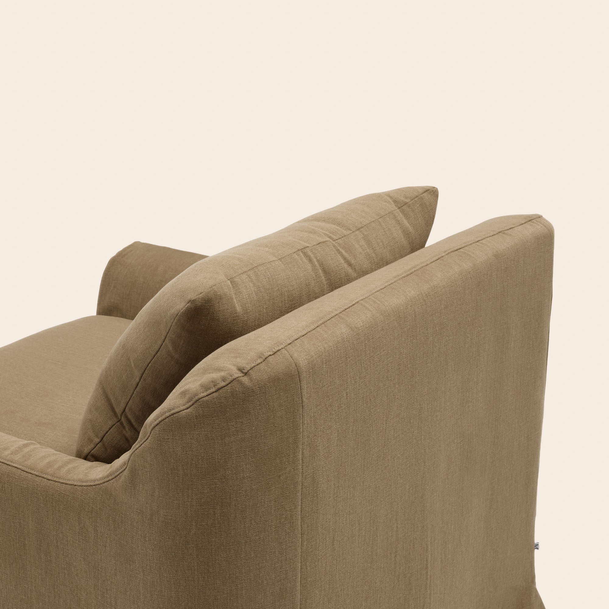 Fauteuil CLARIBEL toile brun chaud