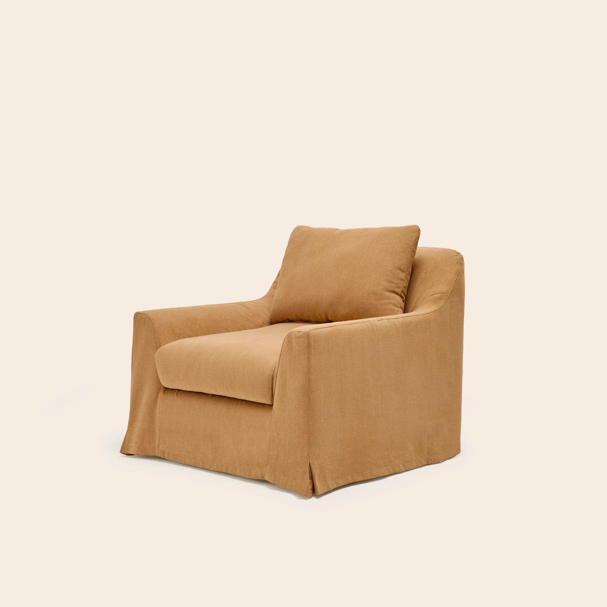 Fauteuil CLARIBEL toile caramel