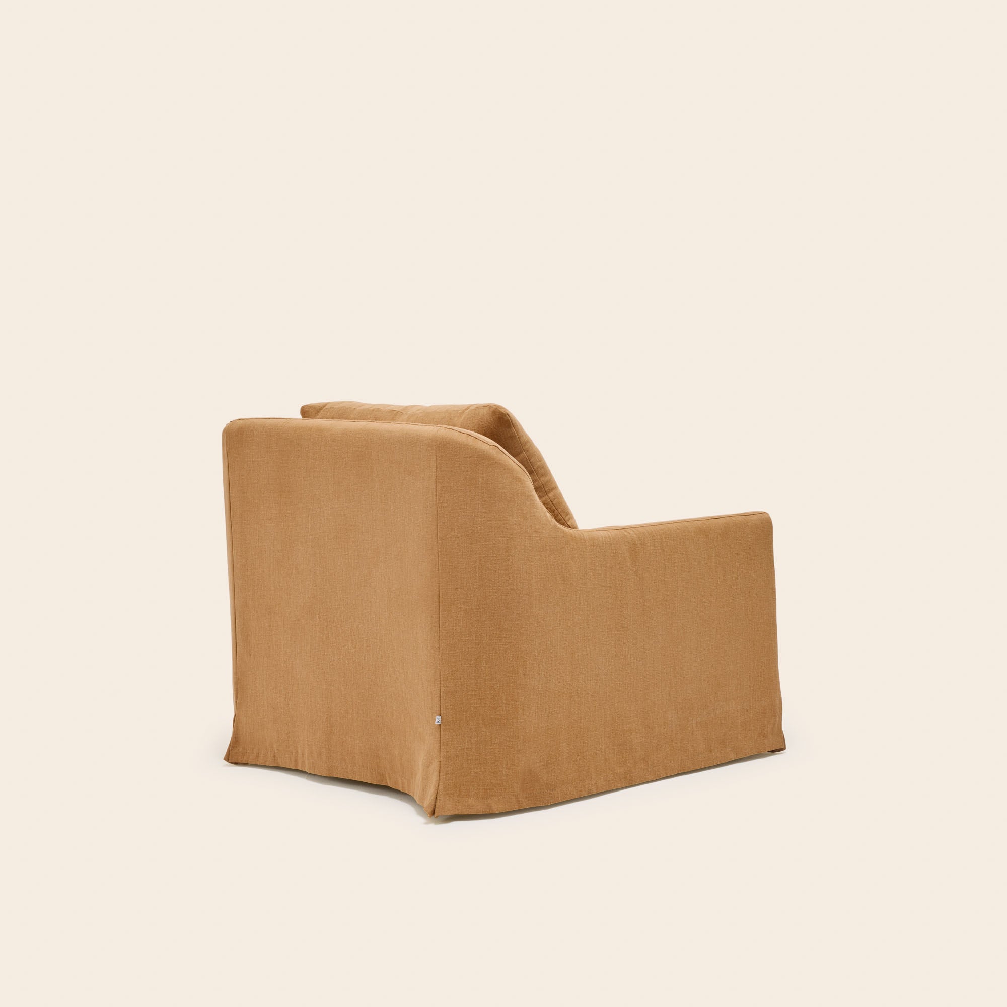 Fauteuil CLARIBEL toile caramel